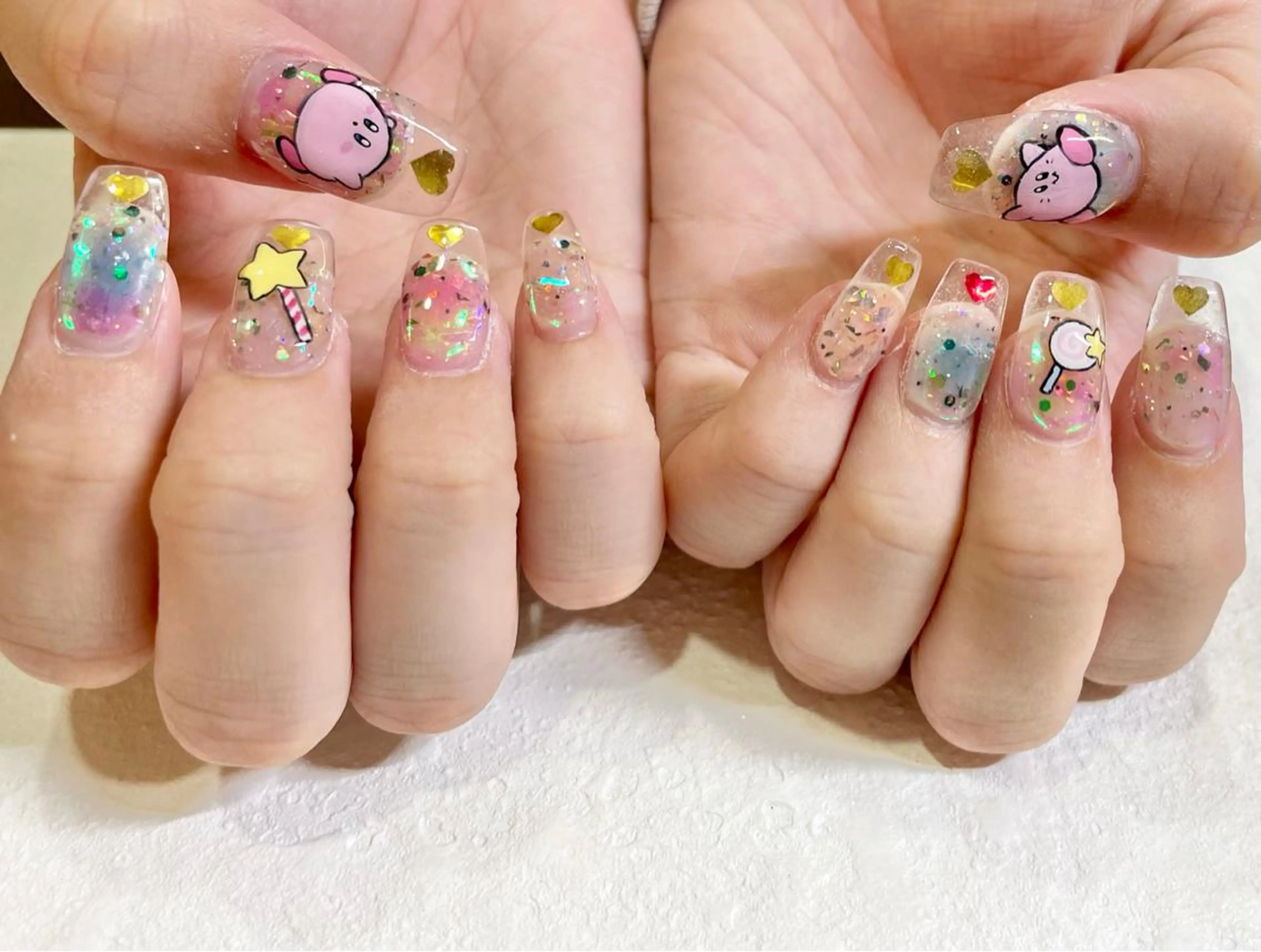 ミディアム ネイル アートネイル スカルプネイル Reflection marikoのネイルデザイン