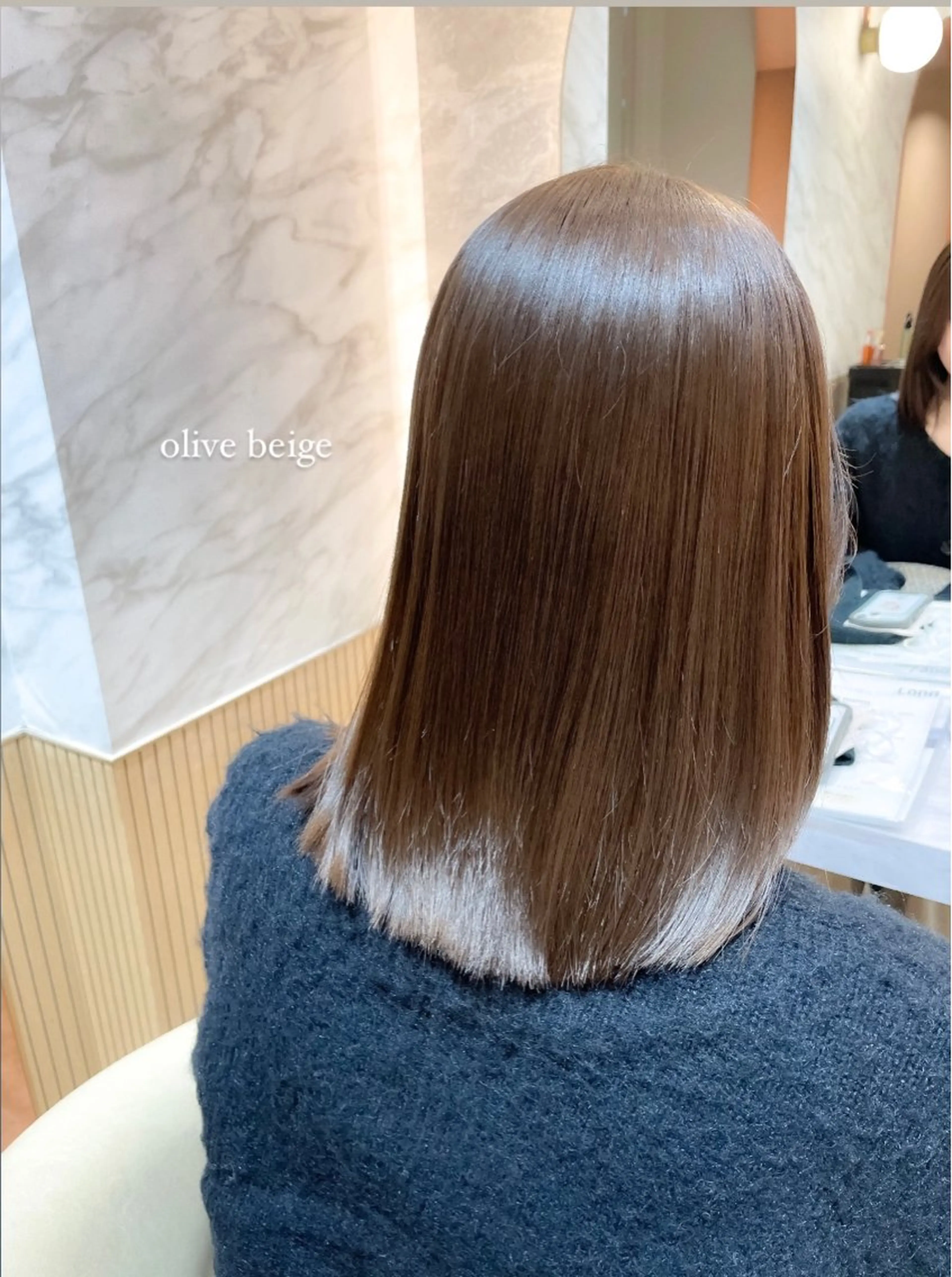 ミディアム カラー カット ヘアカラー 縮毛矯正 透明感カラー/韓国 レイヤーmomokaのヘアスタイル