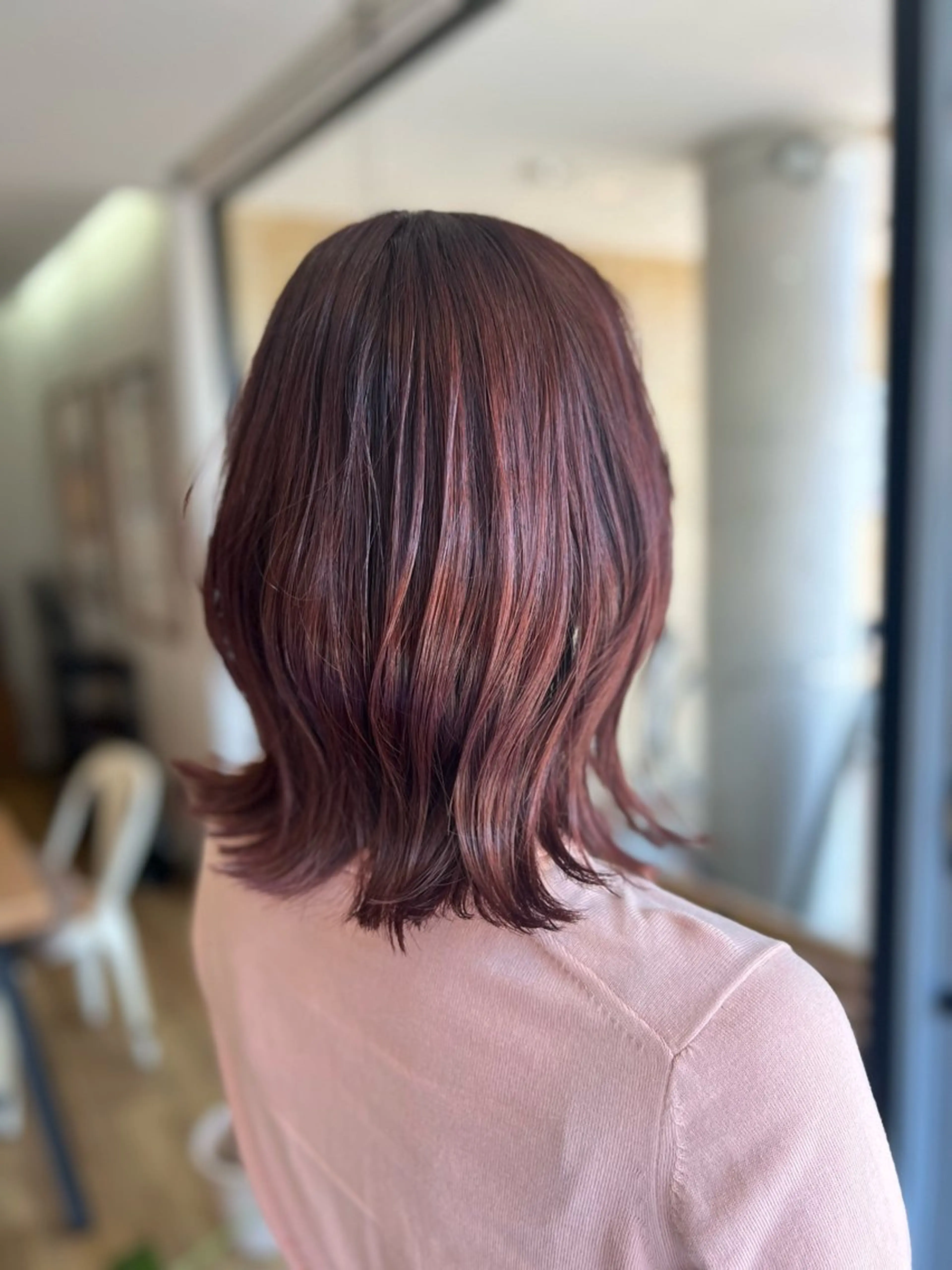 カラー ピンクカラー バイオレットカラー カット ヘアカラー トリートメント 堀 望美のヘアスタイル