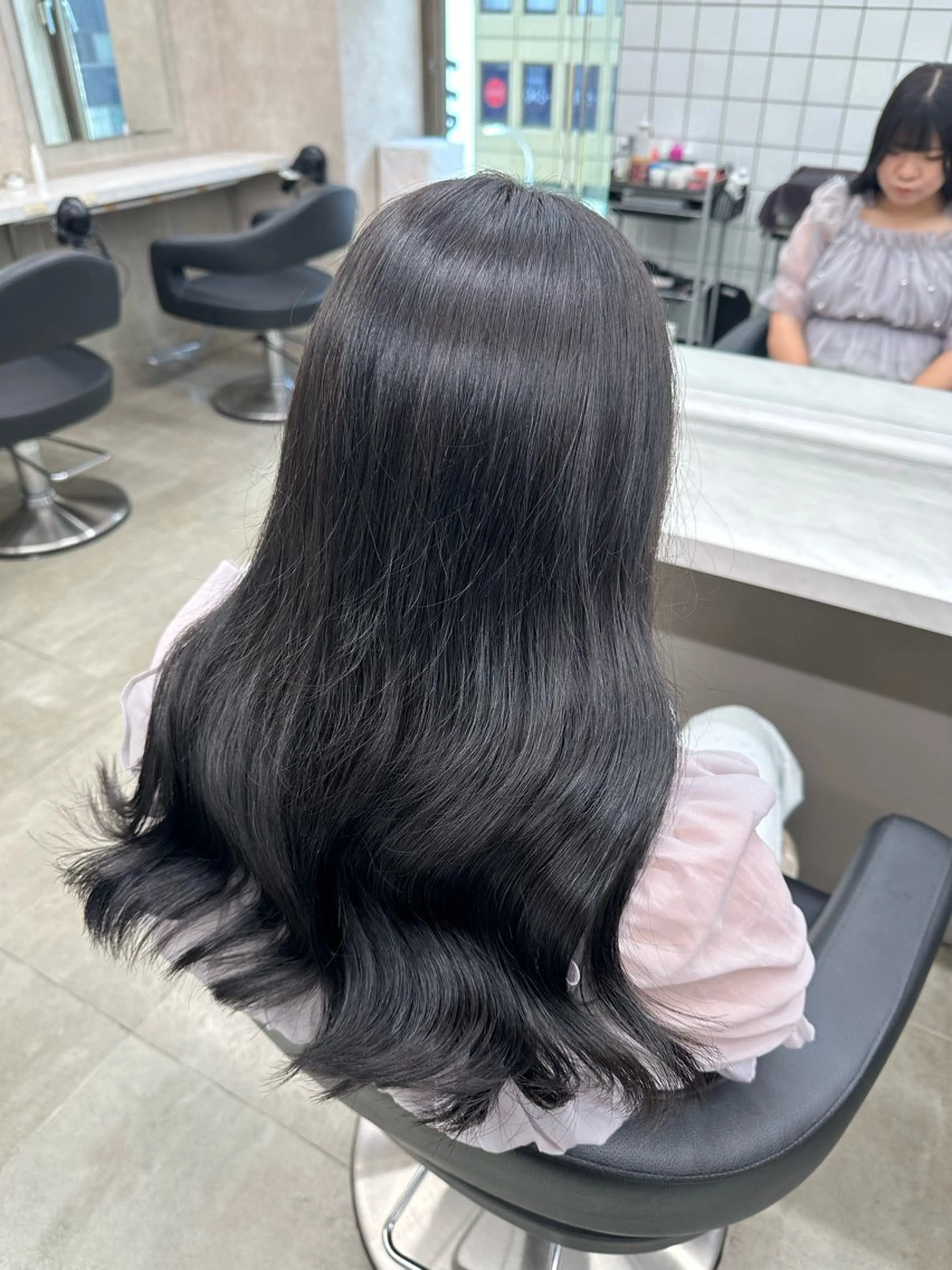 ミディアム カラー パーマ ヘアアレンジ メンズ キッズ ♥️韓国ヘア レイヤー♥️ゆりのヘアスタイル