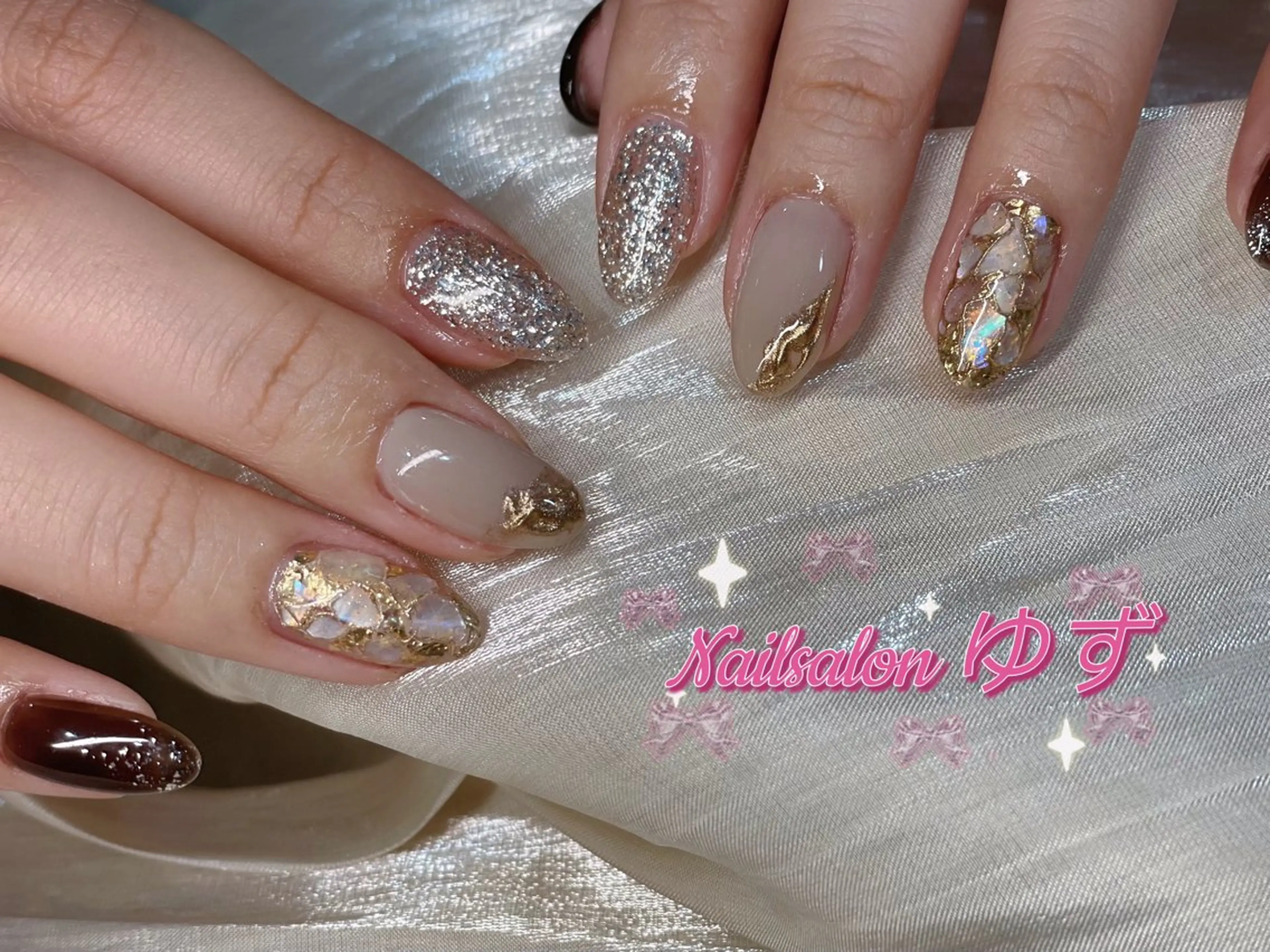 ネイル ジェルネイル 持ち込み ハンドネイル MAKI💚💚💚 秋葉原.のネイルデザイン