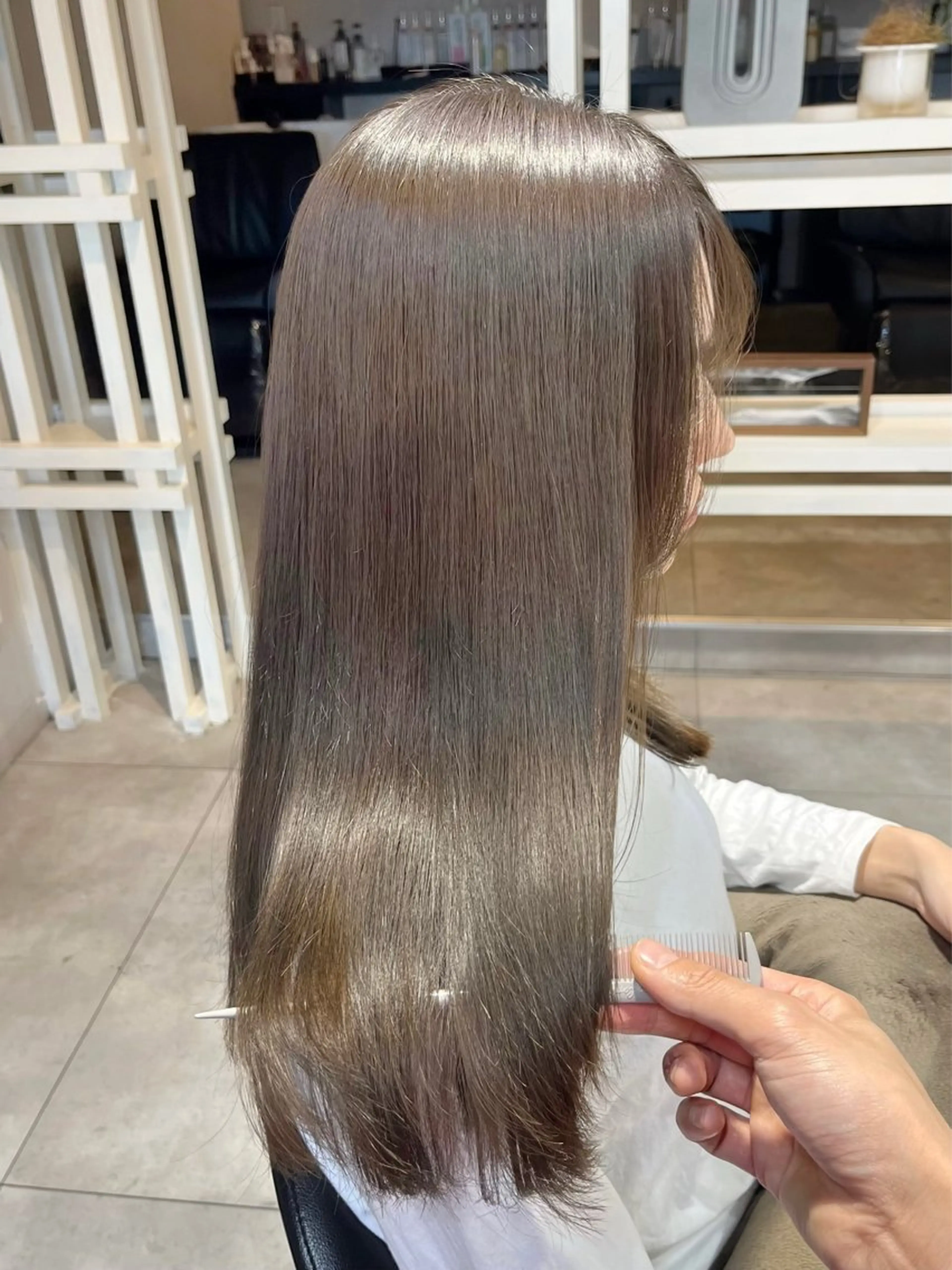 ロング カラー うる艶カラー/恵比寿 ベージュ/丸山陽平のヘアスタイル