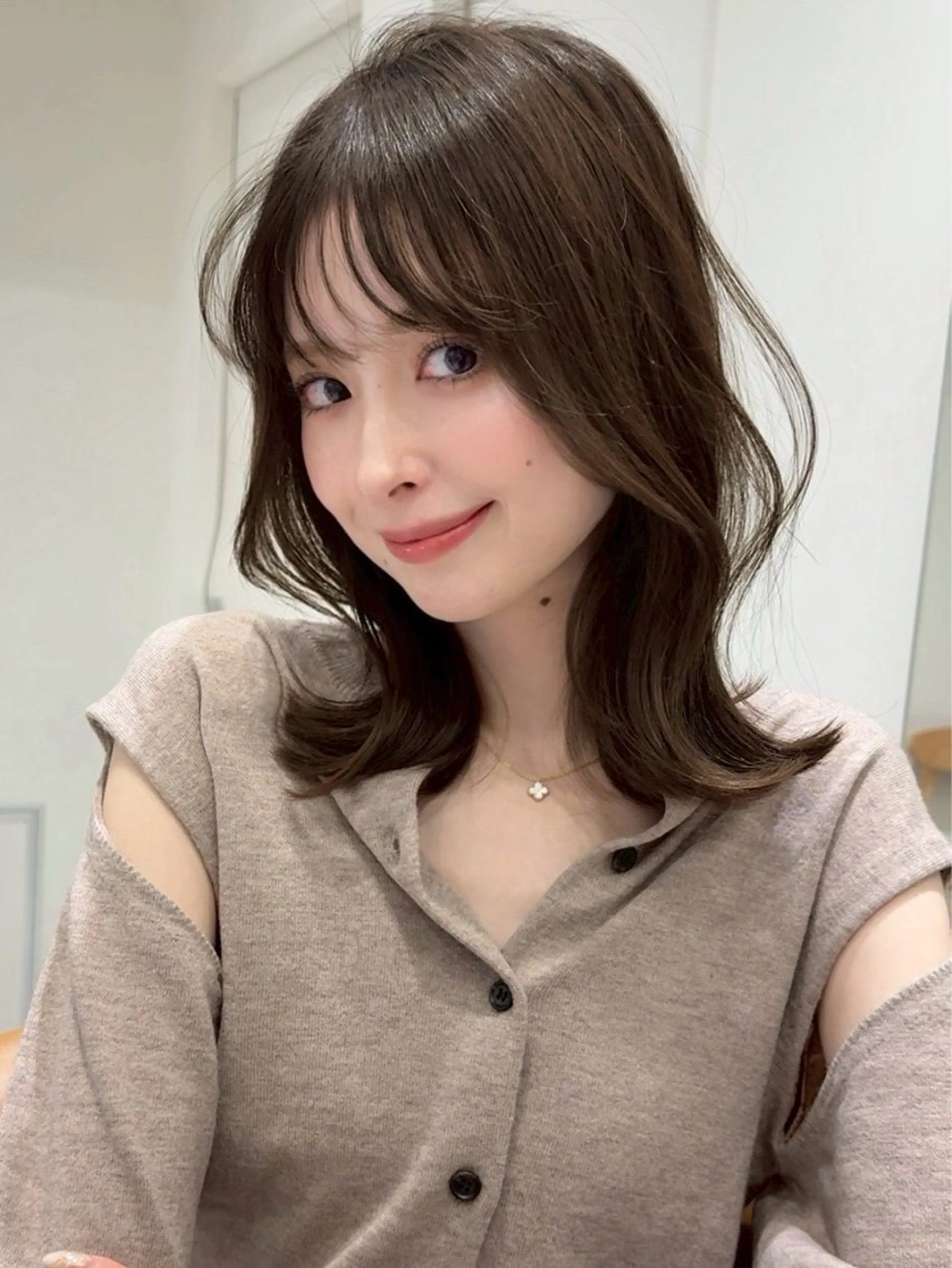 ミディアム ヘアカラー 透明感カラー Lity🤍ྀིaiのヘアスタイル