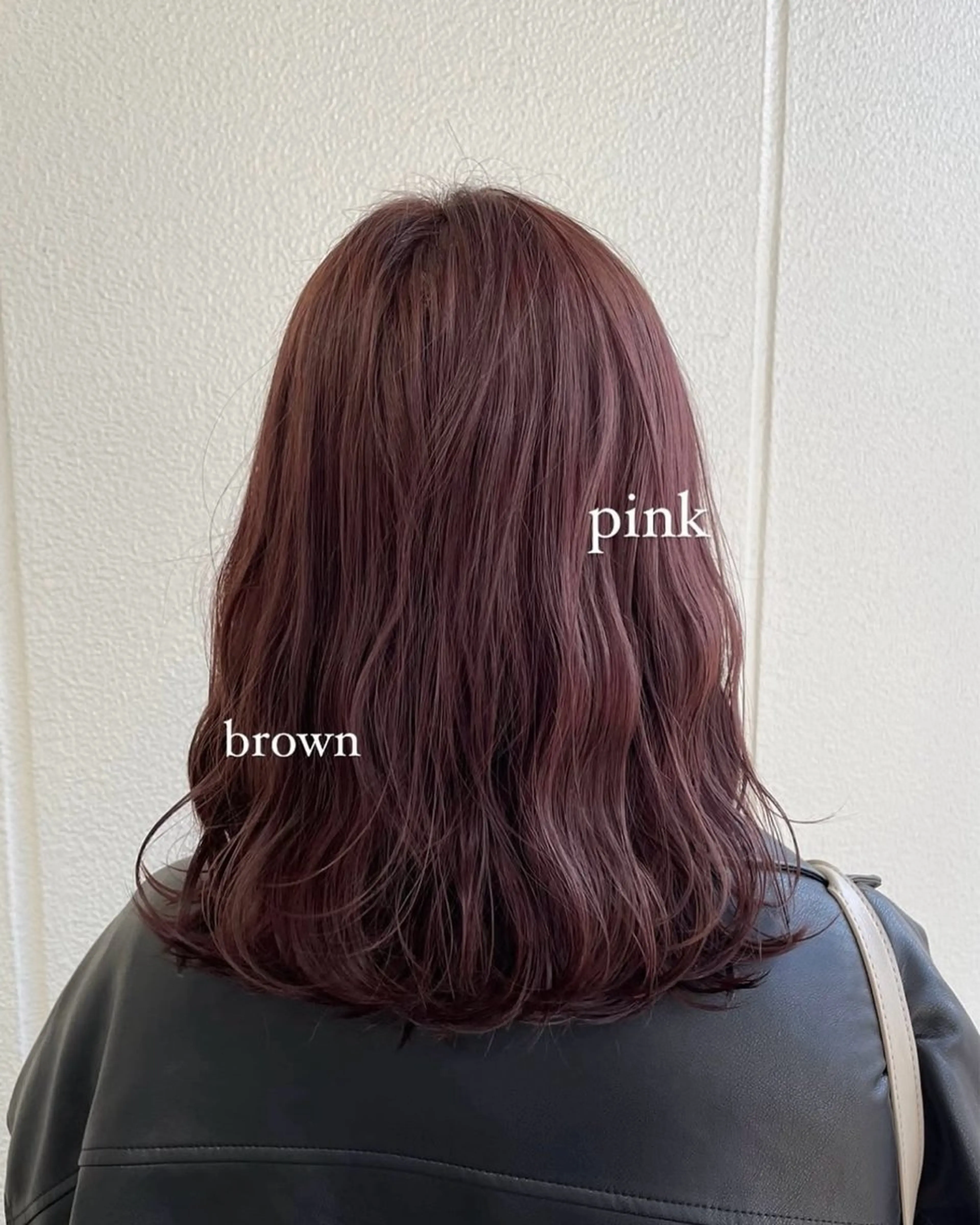 ミディアム カラー ブラウンカラー ピンクカラー ピンクブラウン 《暖色/韓国hair 》🇰🇷桑原ユキネのヘアスタイル