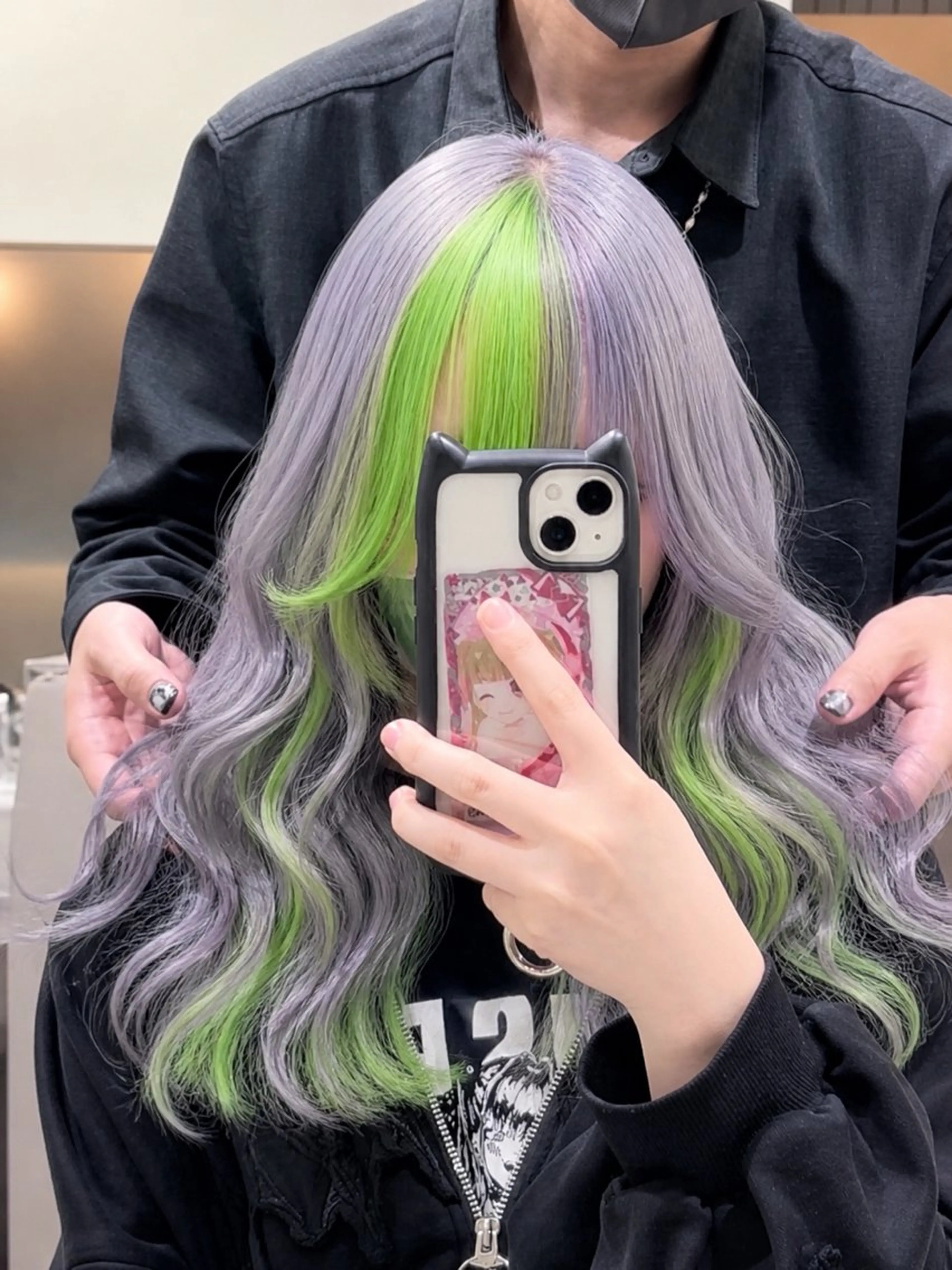 ロング カラー ヘアカラー トリートメント ヘッドスパ ハイトーン/ブリーチ 🦋デザイン森山陽向のヘアスタイル