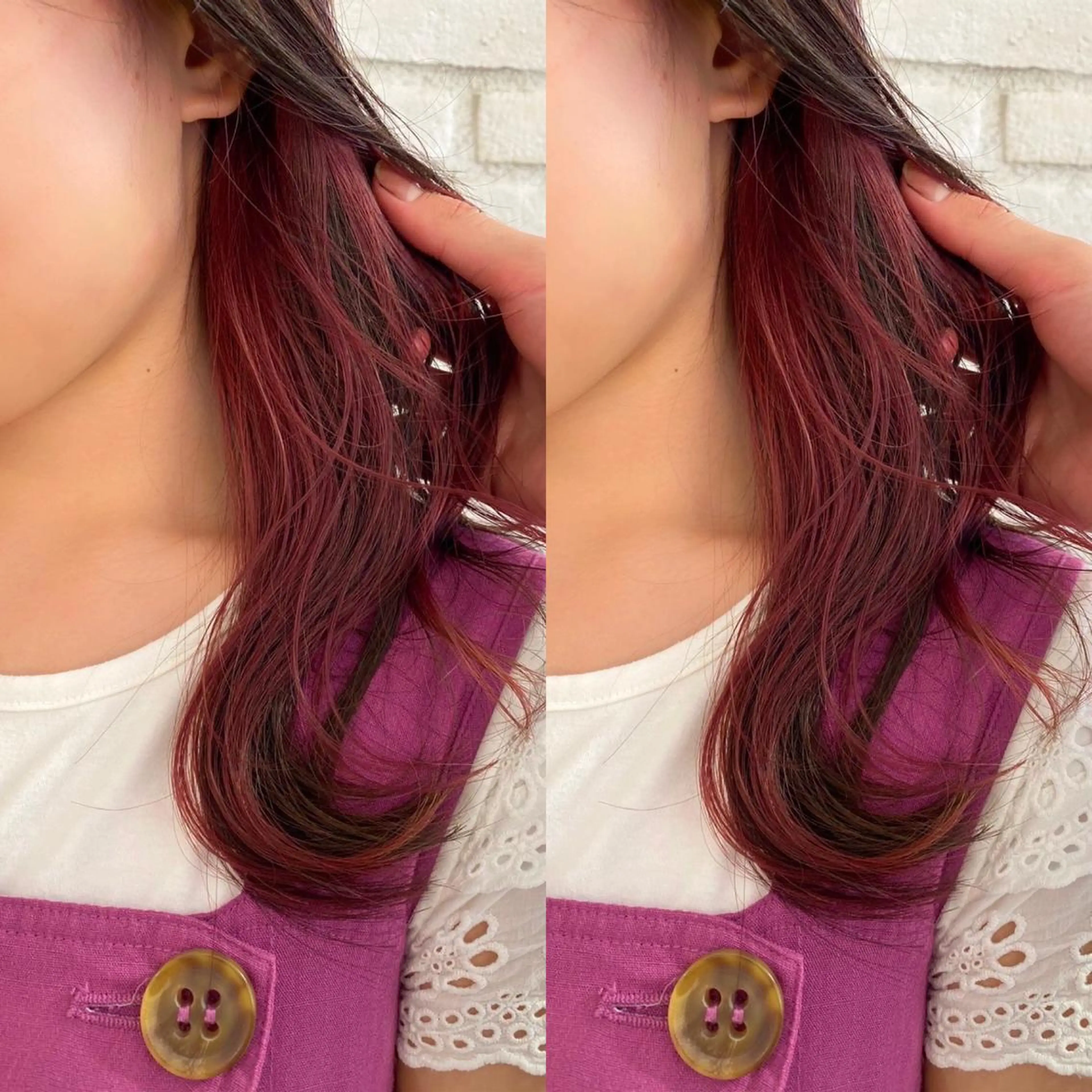 ミディアム カラー カット ヘアカラー トリートメント 縮毛/レイヤー 韓国/橋口のヘアスタイル