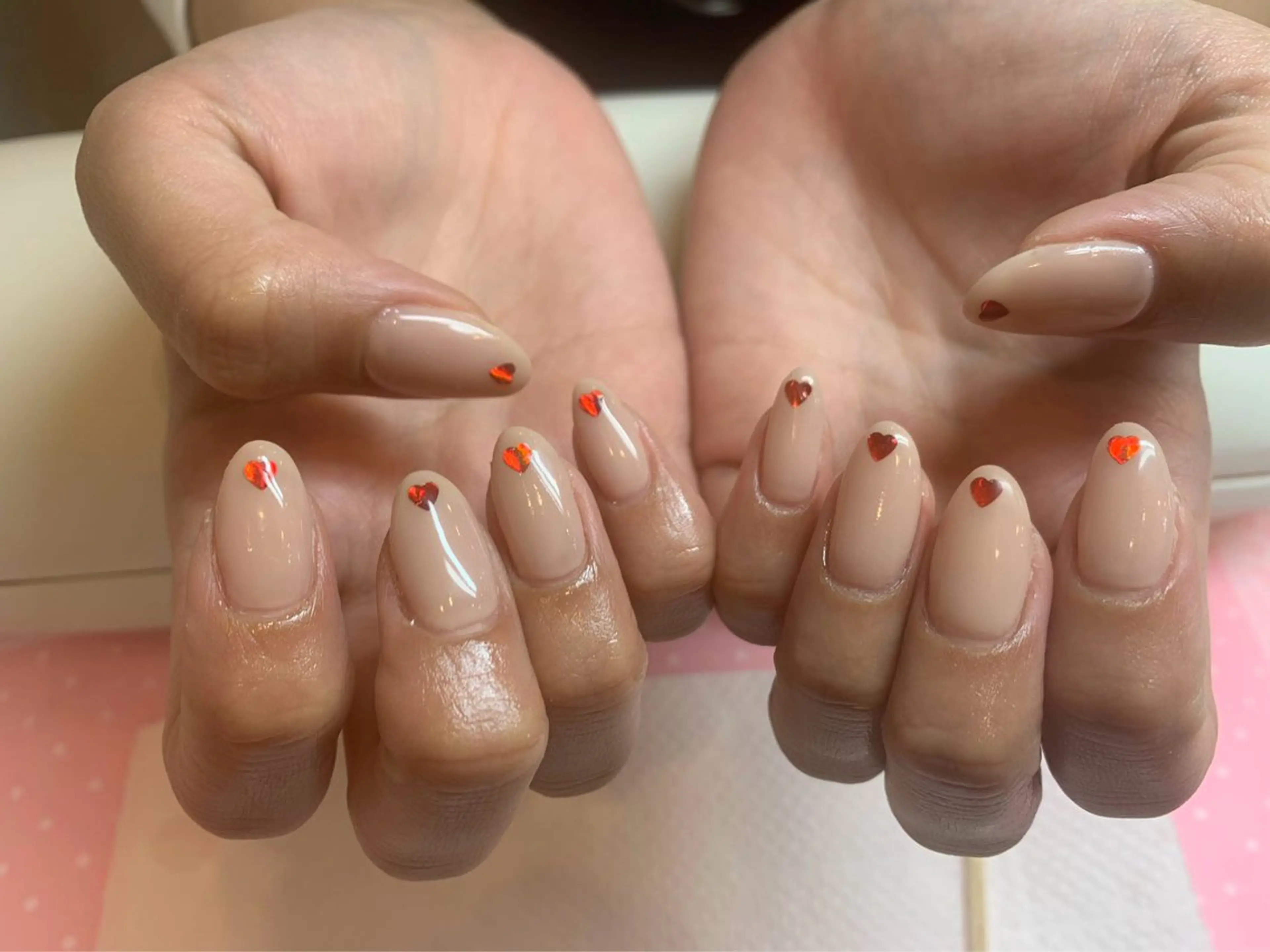 ネイル ハンドネイル Kaka_ パラジェル、長さだしのネイルデザイン