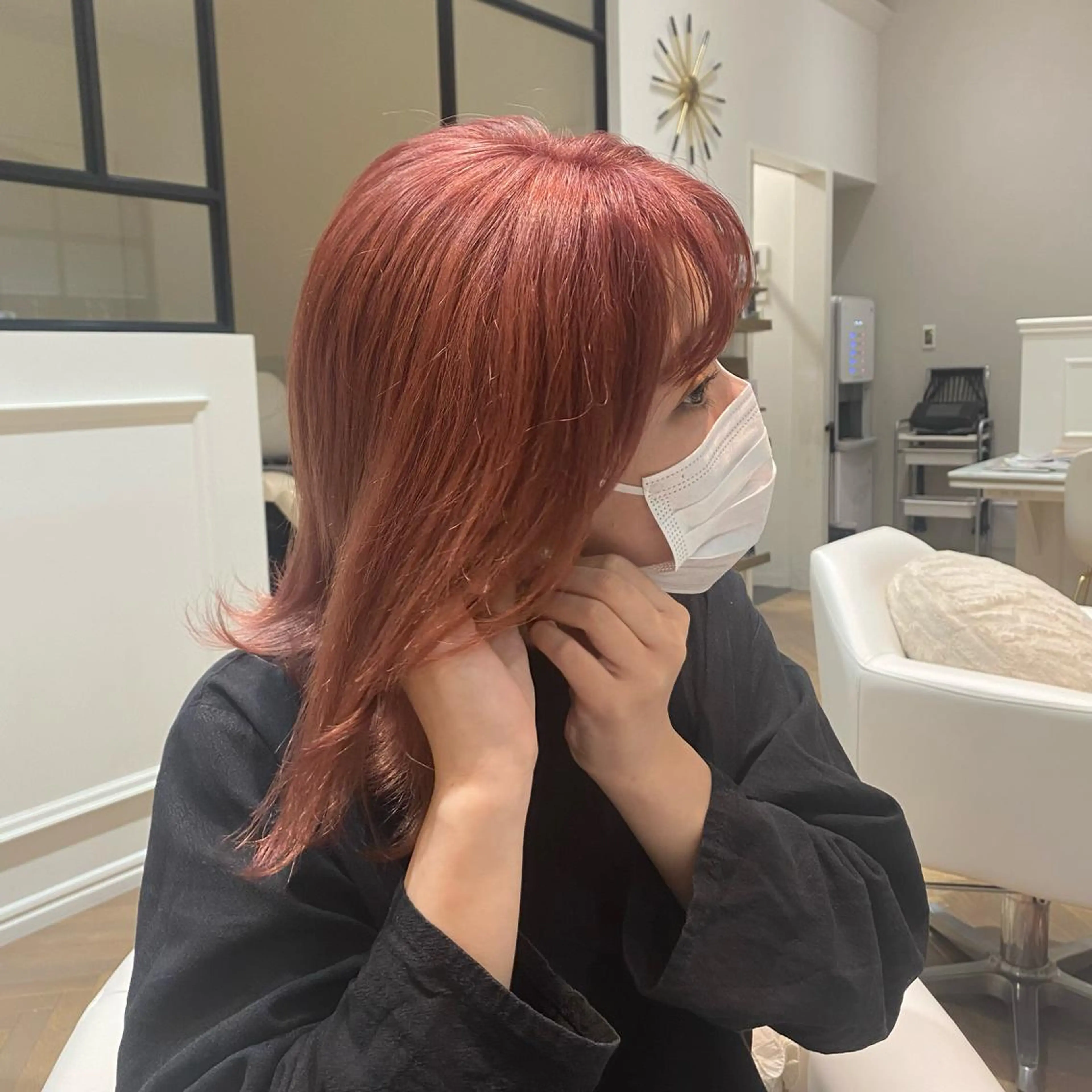 カラー ピンクカラー 増井 彩乃のヘアスタイル