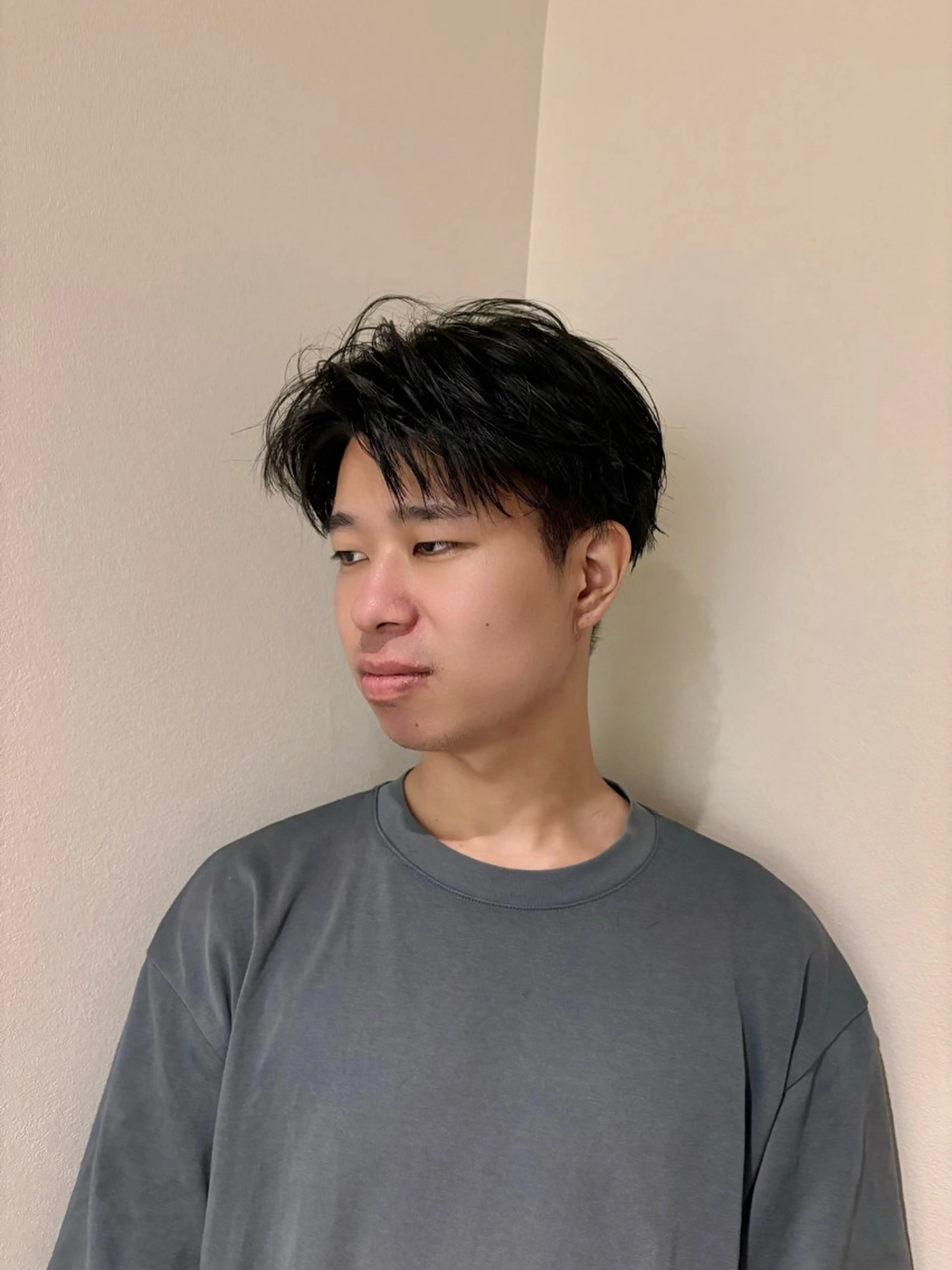 ショート メンズ ショートヘア カット 直毛救済パーマ/神奈 川/生田/木村のヘアスタイル