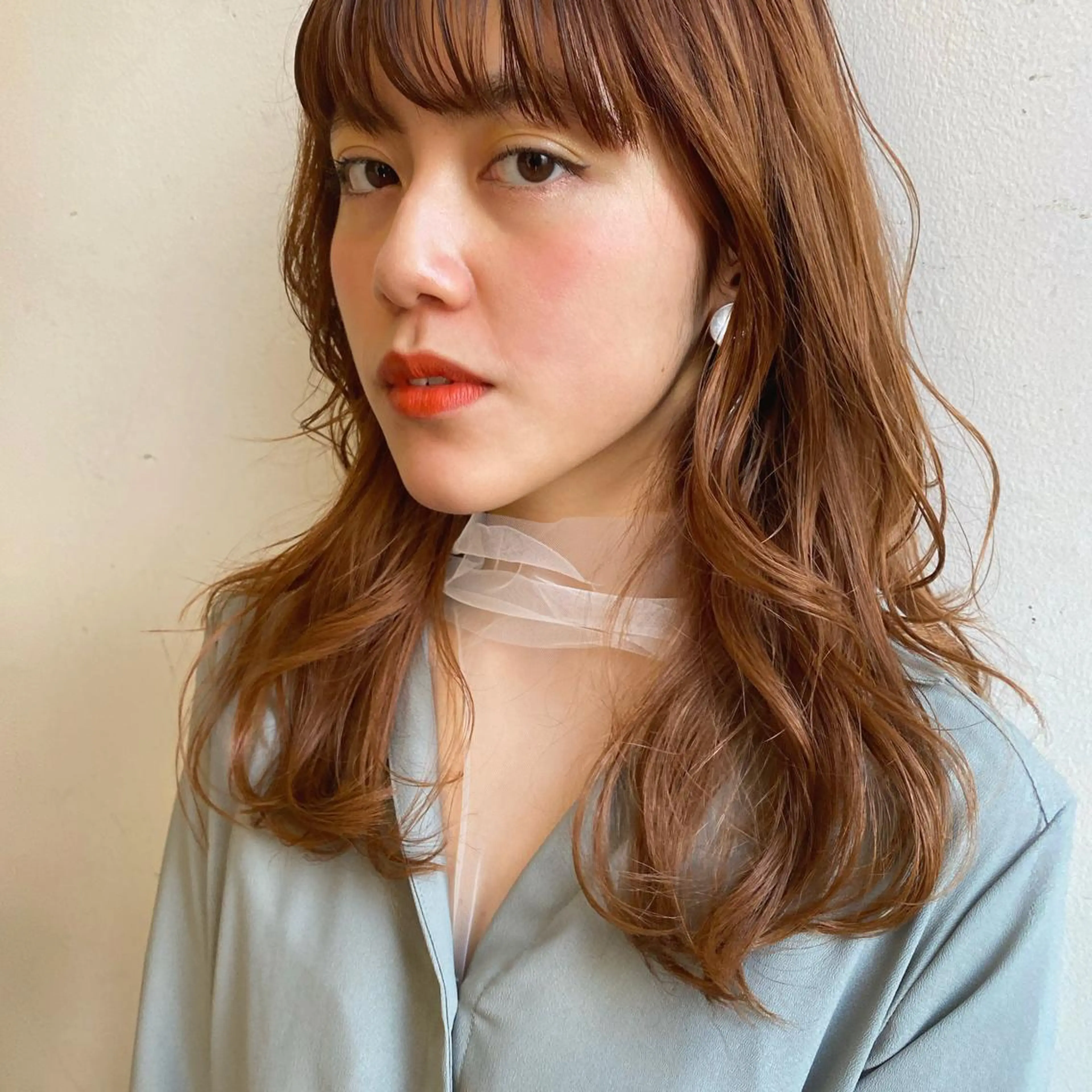 ミディアム カット ヘアカラー トリートメント 銀座🤍ボブ/ ミディアム/佐野夢美のヘアスタイル