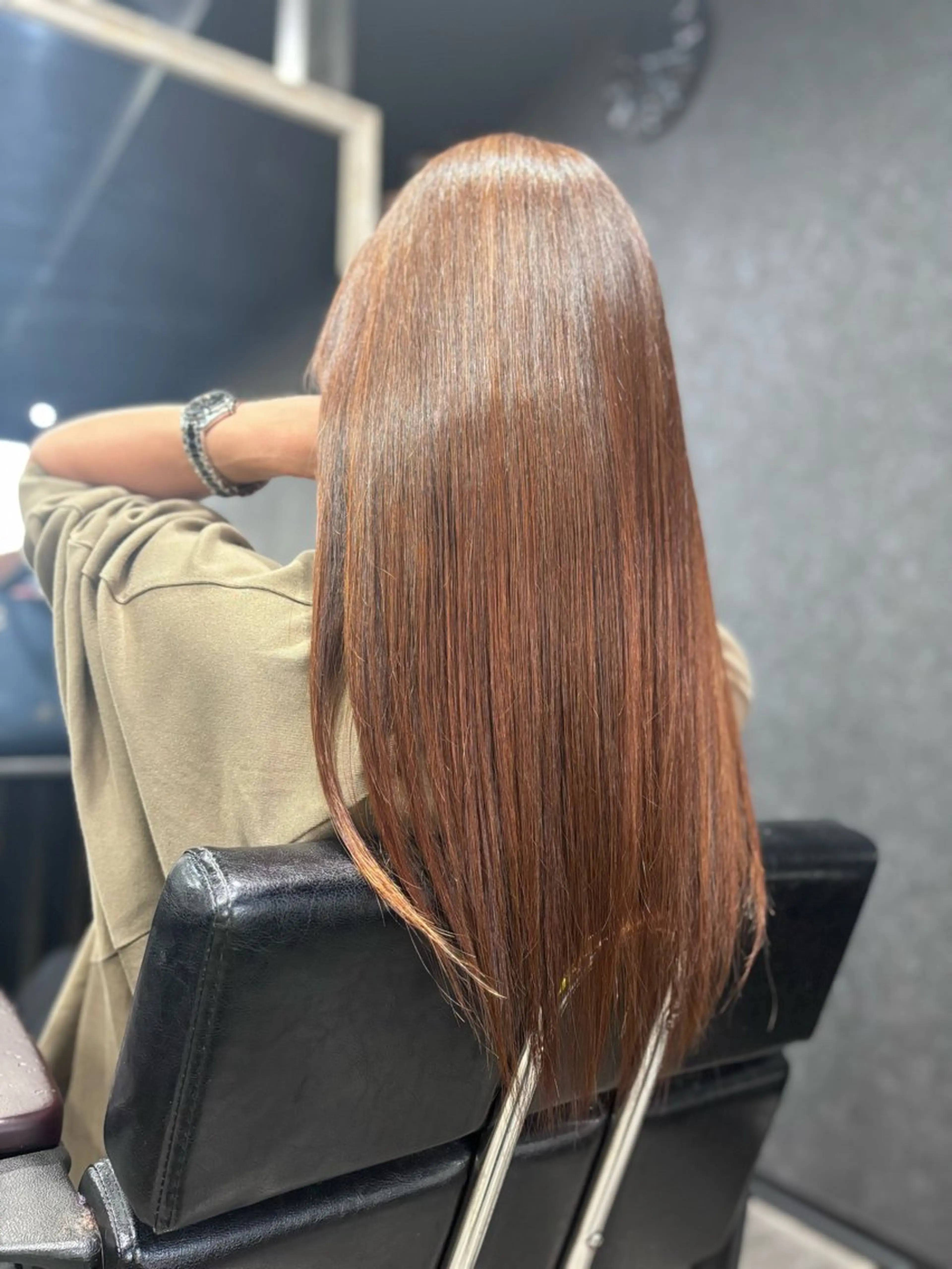 ロング 髪質改善 トリートメント ヘアカラー トリートメント 安田 恵のヘアスタイル