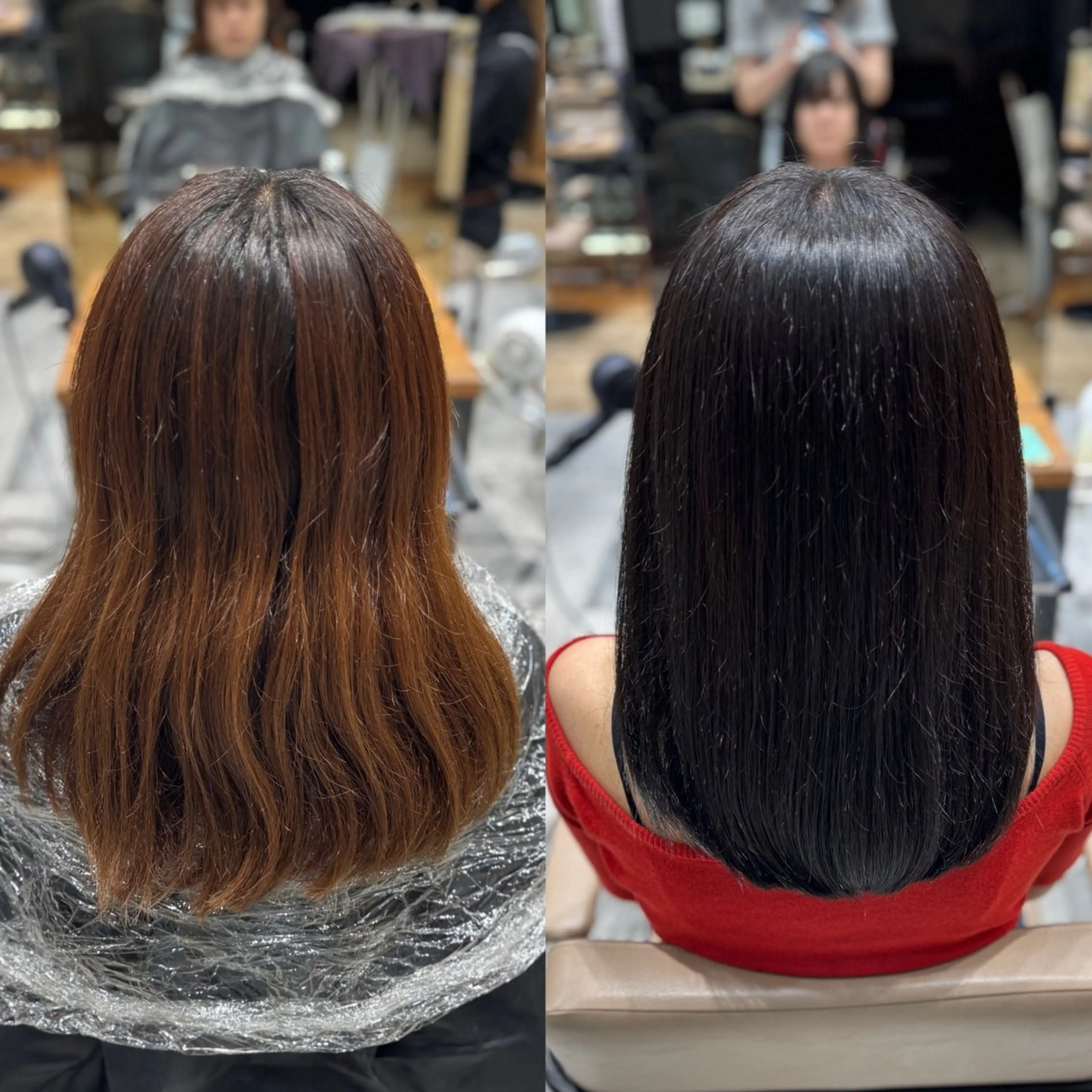 セミロング カラー セミロングパーマ ベージュカラー ブリーチ ブラウンカラー ショコラベージュ ヘアカラー レイヤー/顔まわり/ 透明感カラー/れいなのヘアスタイル