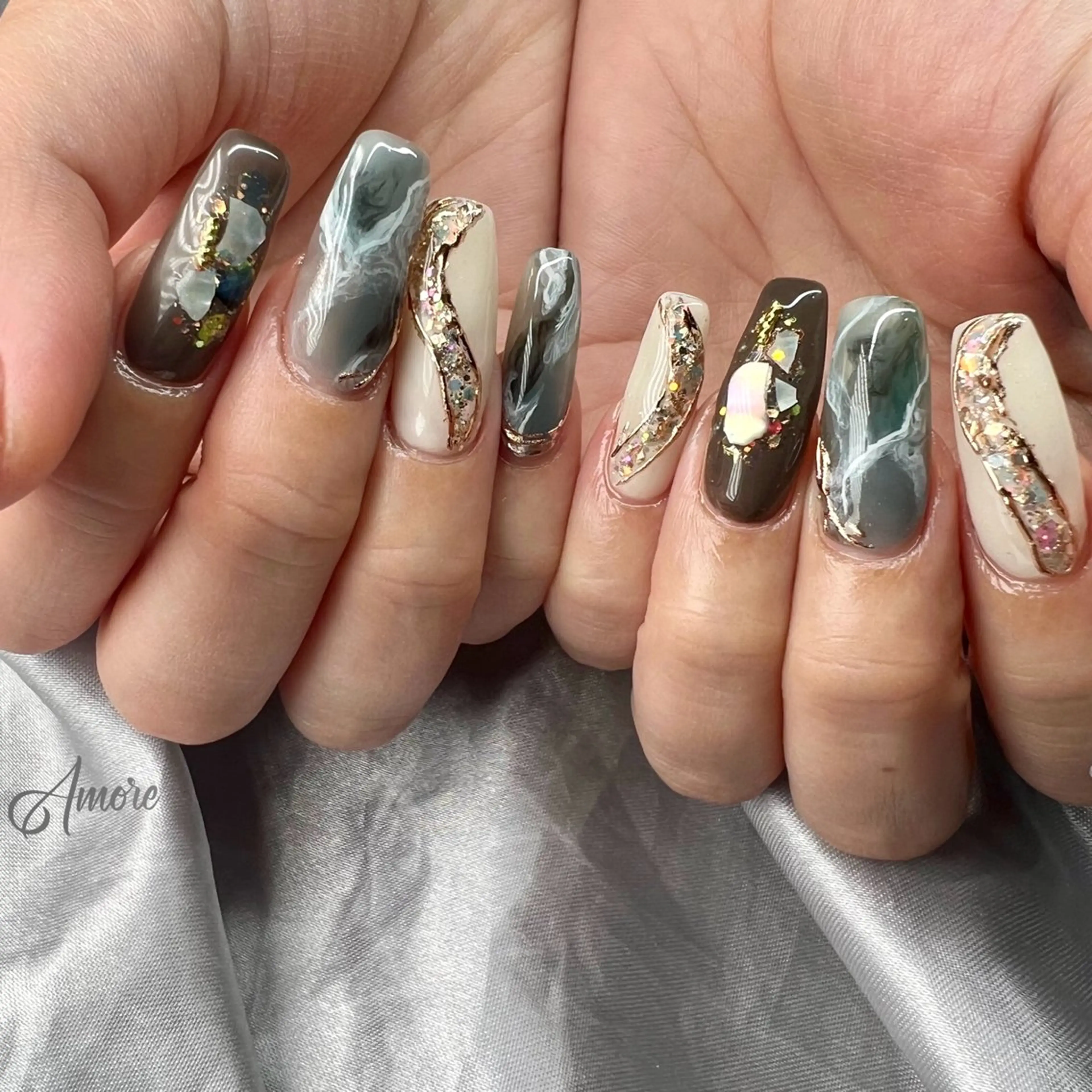 ネイル ジェルネイル 韓国ネイル パラジェル You kyehwaのネイルデザイン