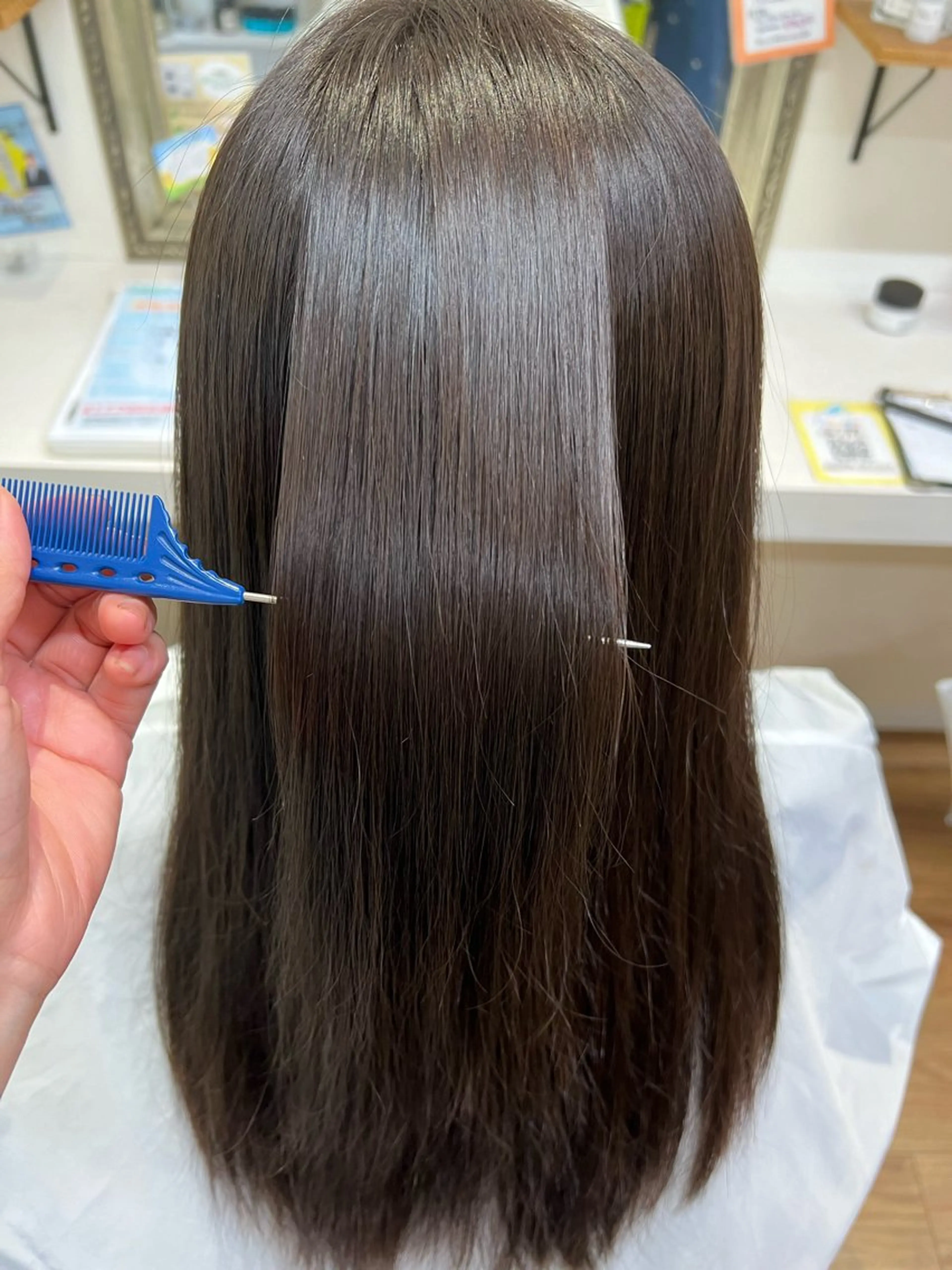 ロング 朝が楽になる艶髪縮毛 ✨中稲明梨のヘアスタイル