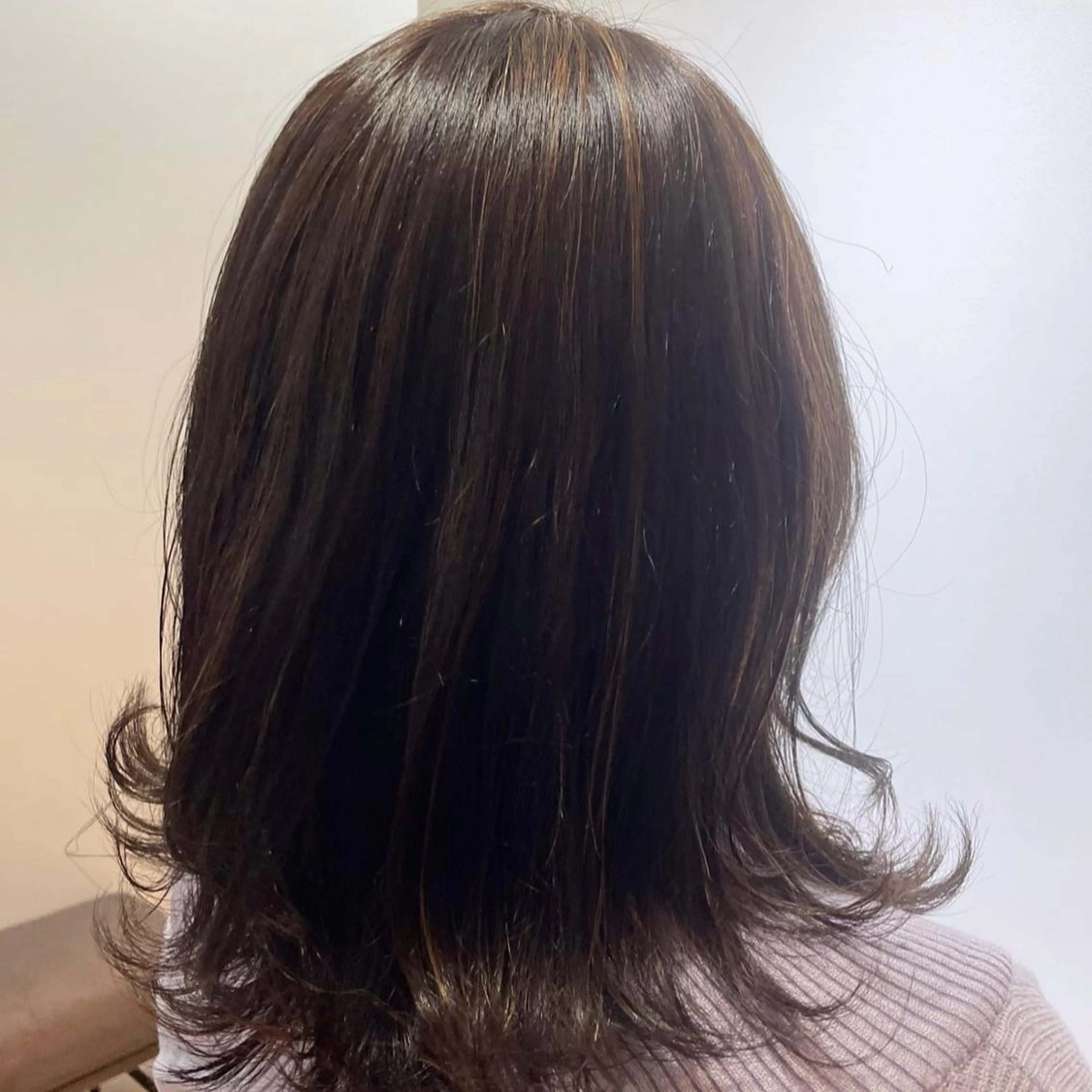 ミディアム カラー ハイライトカラー ハイライト ショート/脱白髪染め ☆宇﨑悠実のヘアスタイル