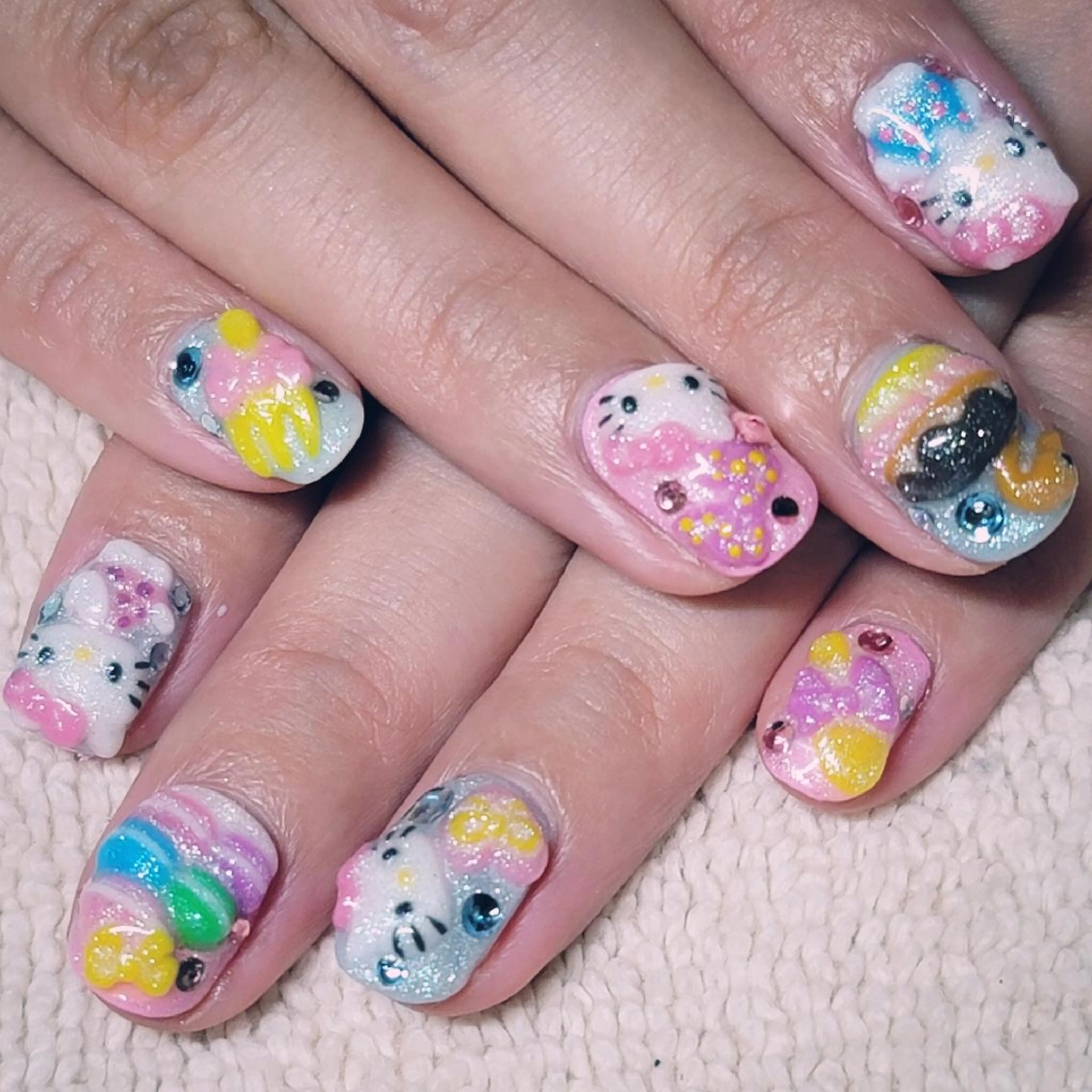 ネイル 水色 パステルネイル ピンク ハンドネイル よしだ ひろきのネイルデザイン