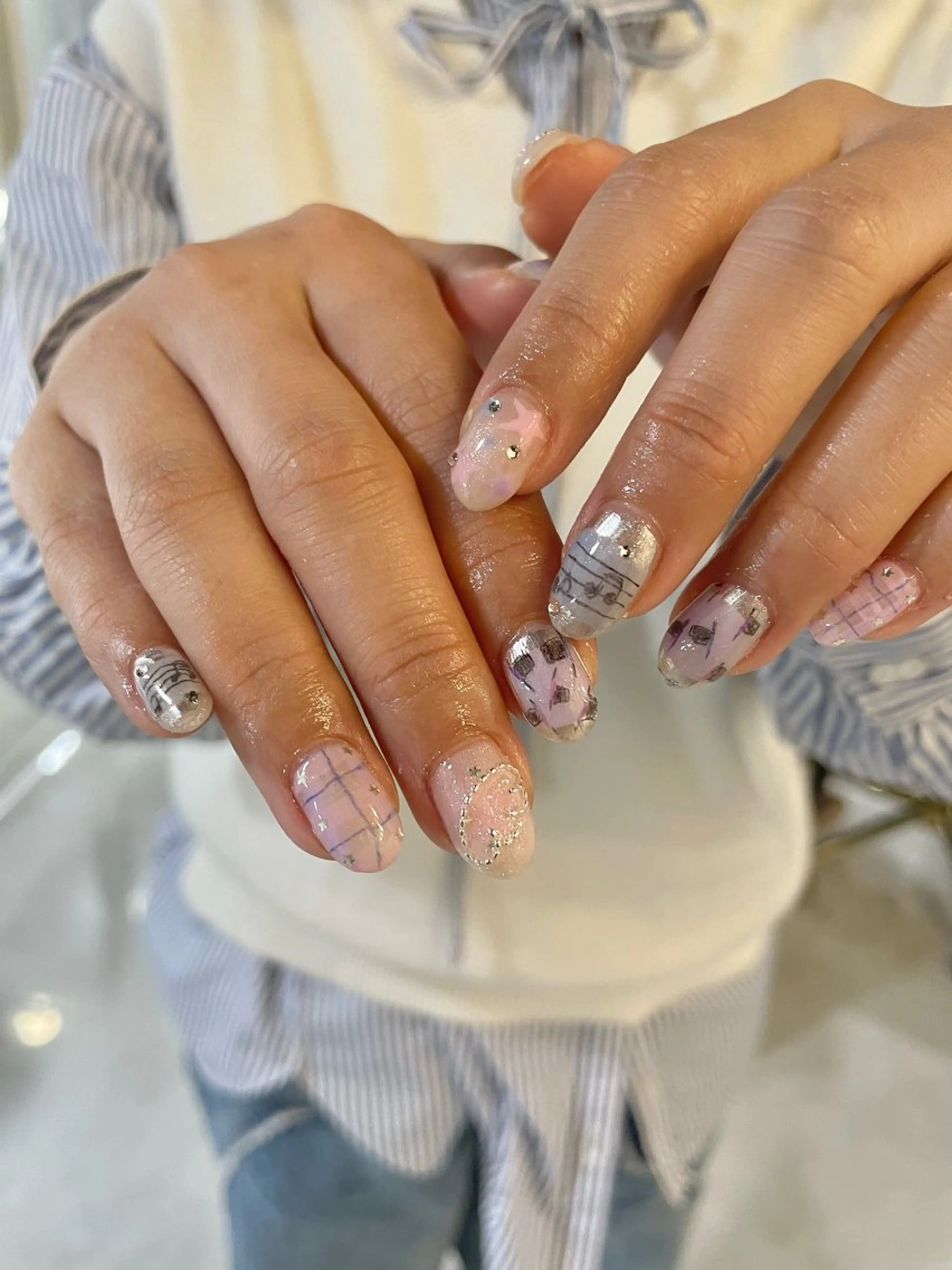 ショート ショートヘア ハンドネイル LB.nail天王寺店所属・LBnail.sae /おえかきネイルのネイルデザイン