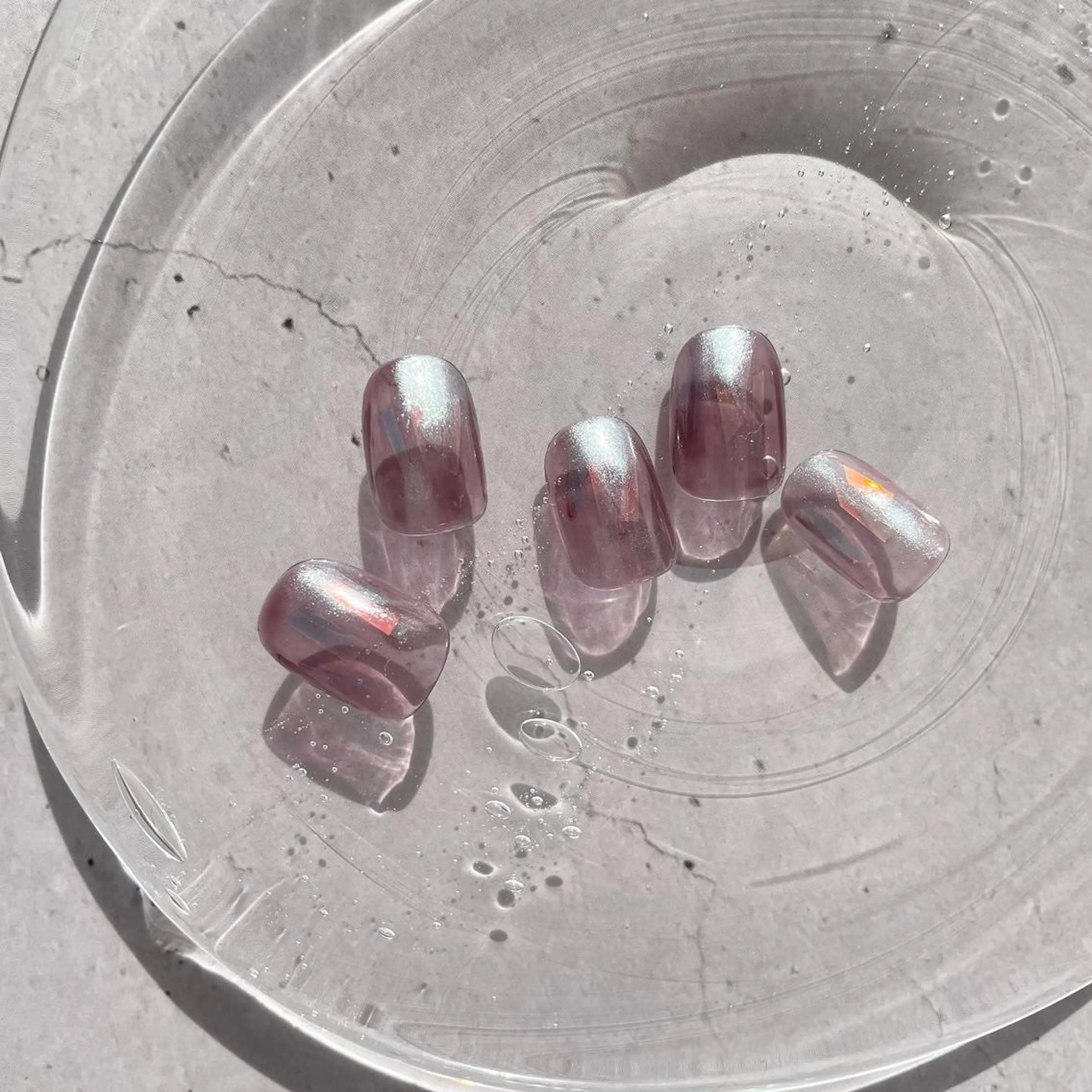 ネイル アートネイル オーロラネイル カジュアル キラキラネイル ニュアンスネイル ハンドネイル kanako nail所属・popolina kanakoのネイルデザイン