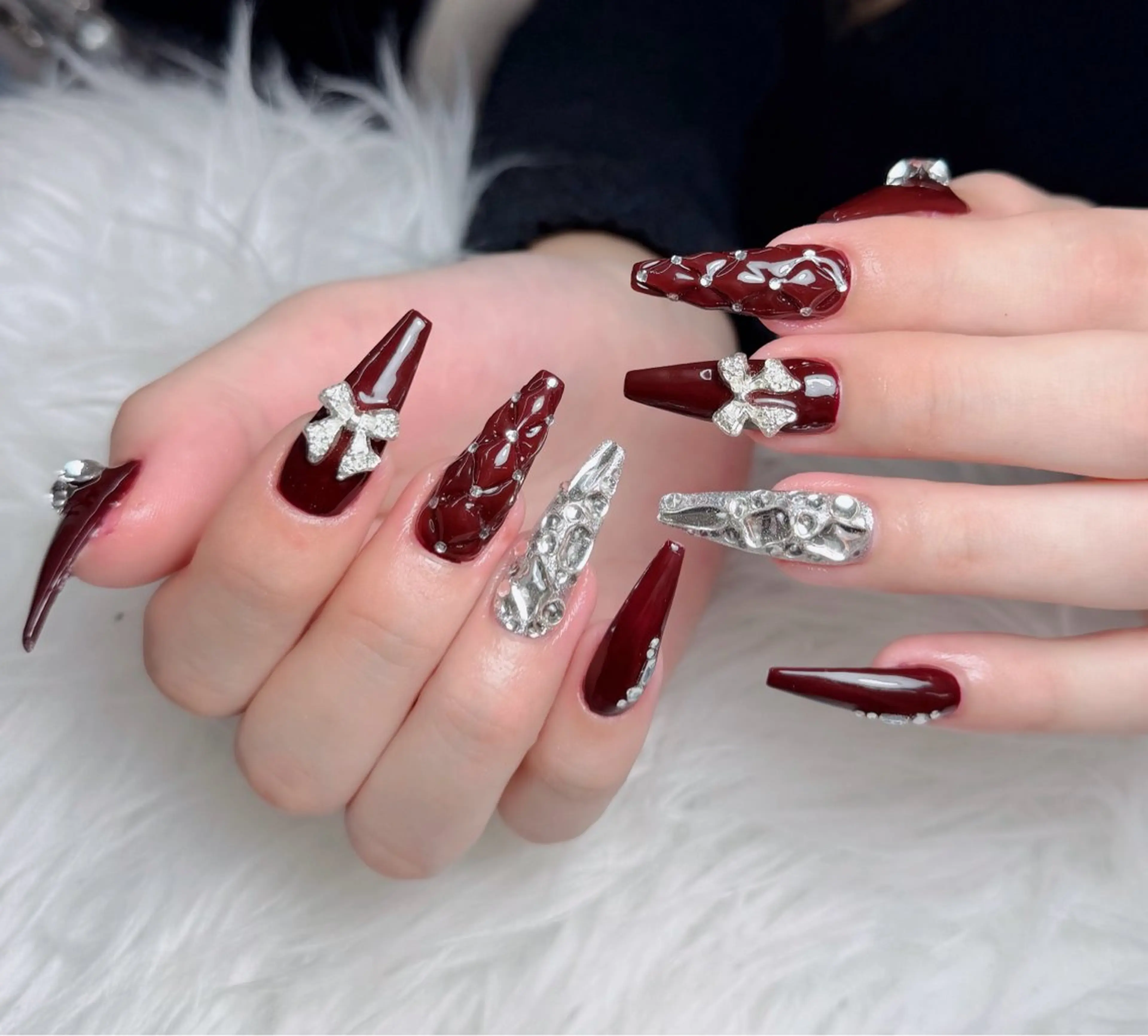 ネイル アートネイル フレンチネイル ジェルネイル 韓国ネイル マグネットネイル ハンドネイル Lenie Nail Okuboのネイルデザイン