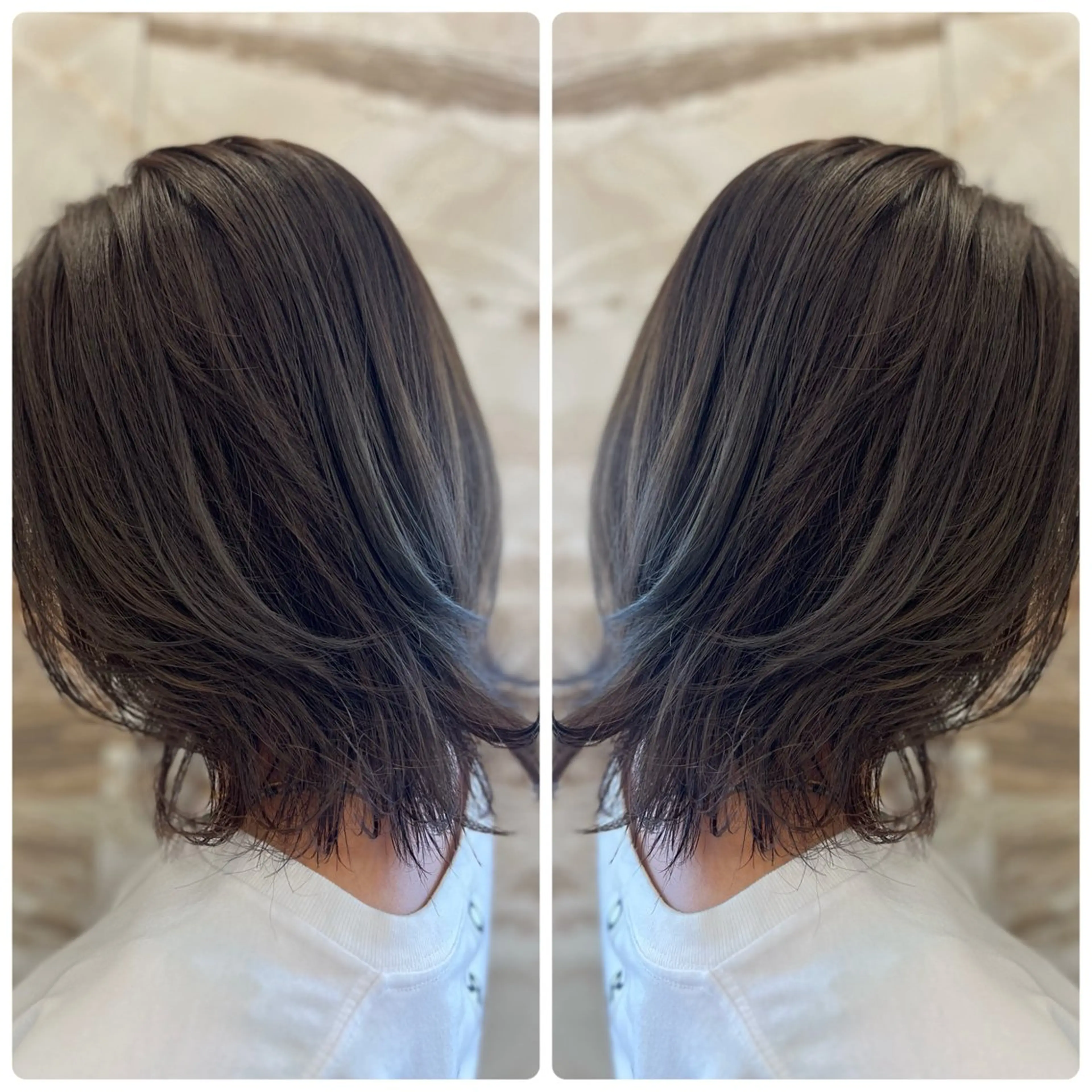 ミディアム カラー アッシュ オリーブアッシュ カット ヘアカラー トリートメント 小山内 龍一郎 店長のヘアスタイル