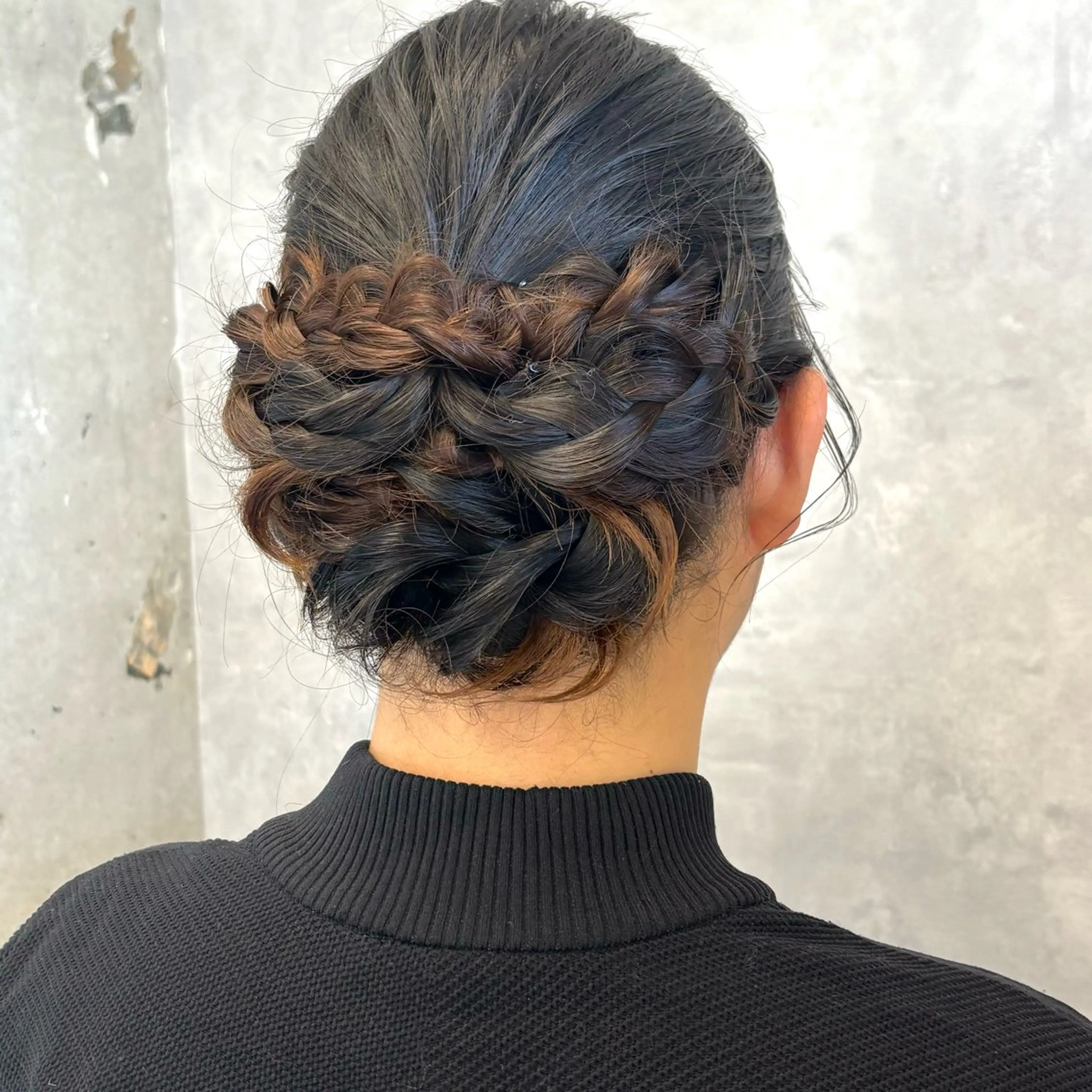 ミディアム ヘアアレンジ ヘアセット NUMBER_ ユイナのヘアスタイル