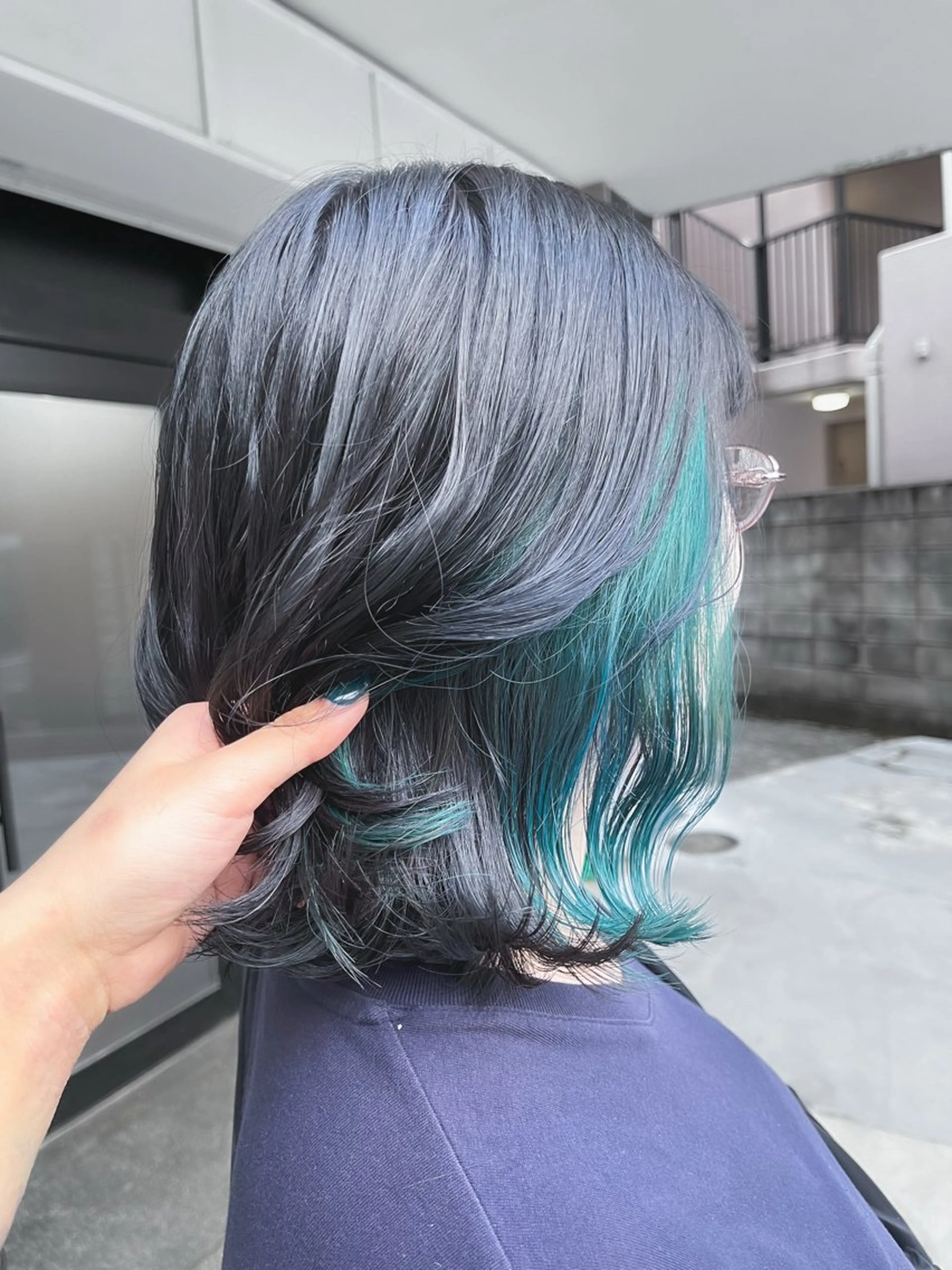 ミディアム カラー カット ヘアカラー トリートメント ハイトーン/韓国風/ 艶髪/吉祥寺のヘアスタイル