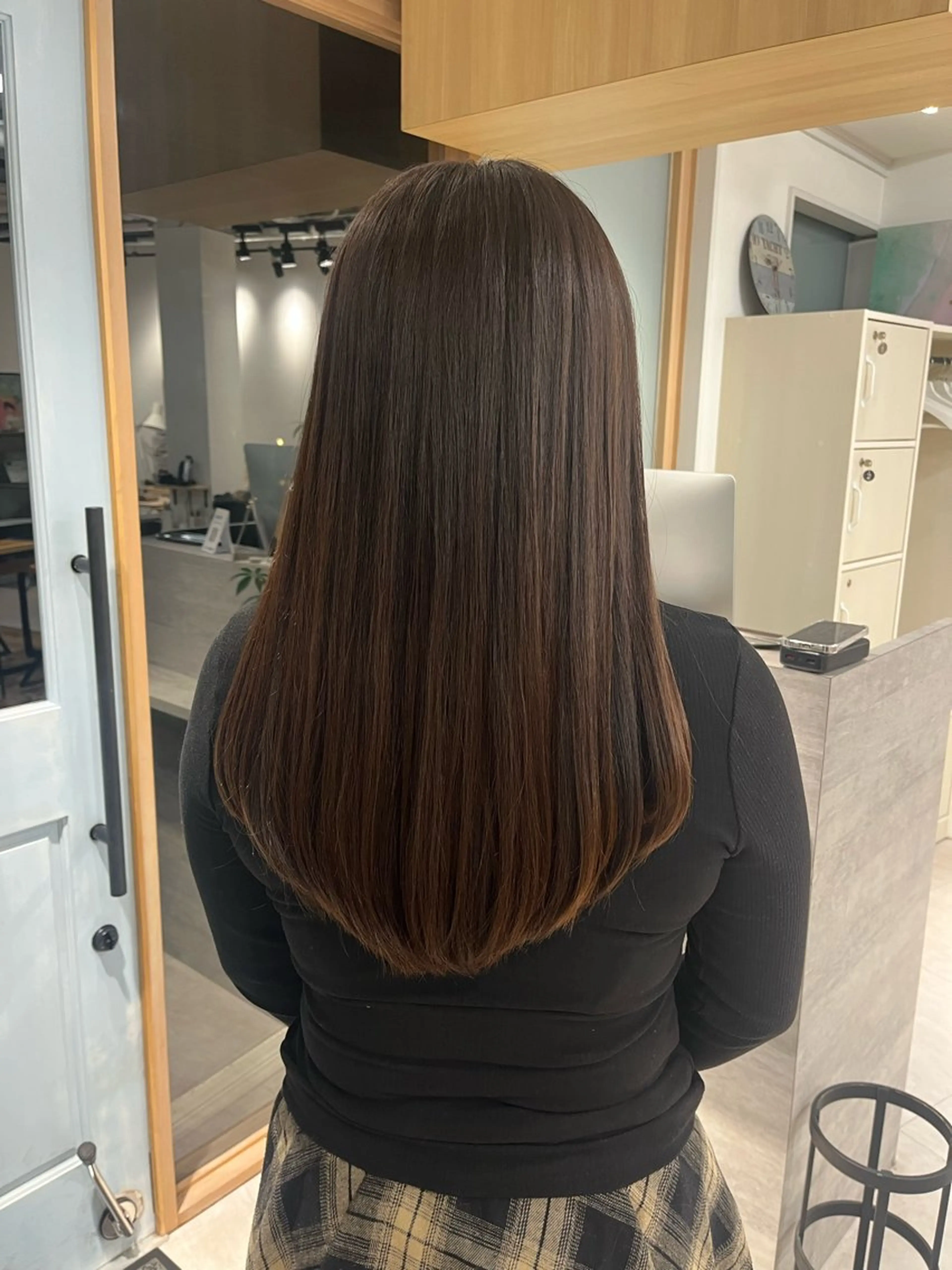 ロング カット 縮毛矯正 武田 綺音のヘアスタイル