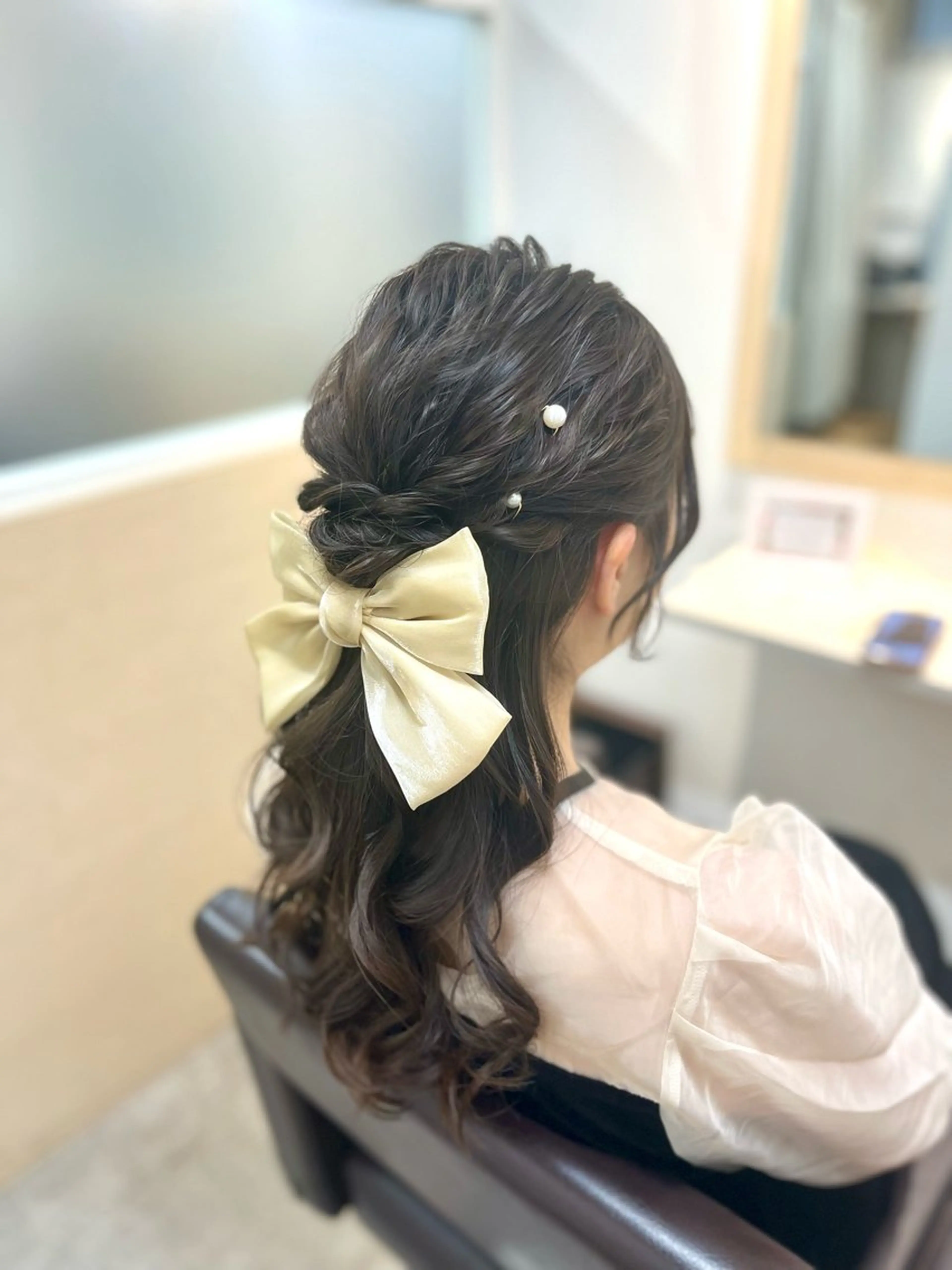 ヘアアレンジ ハーフアップ 似合わせヘアメイク 💐オダギリチアキのヘアスタイル