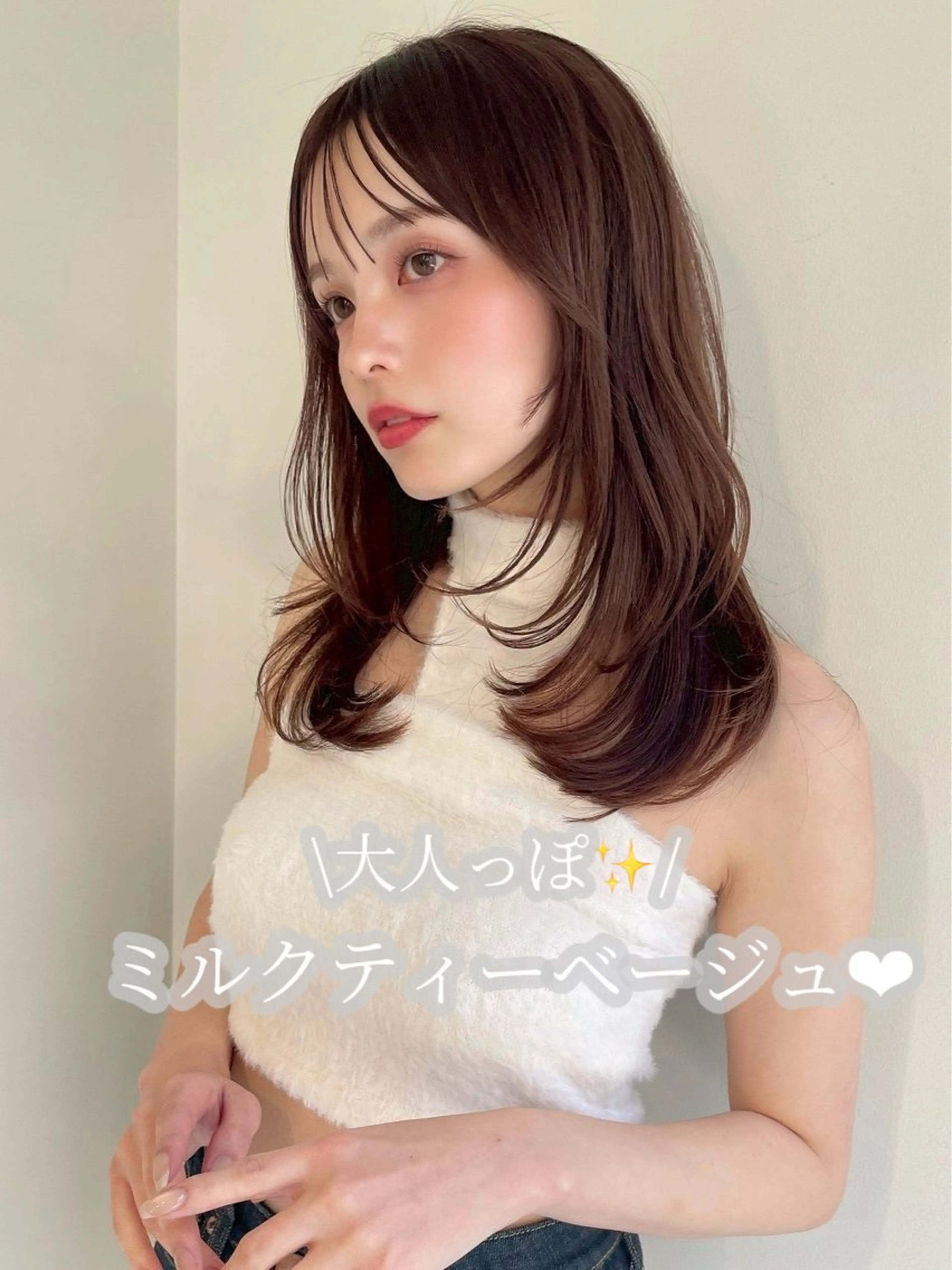 ロング ヘアカラー 市毛 結菜のヘアスタイル