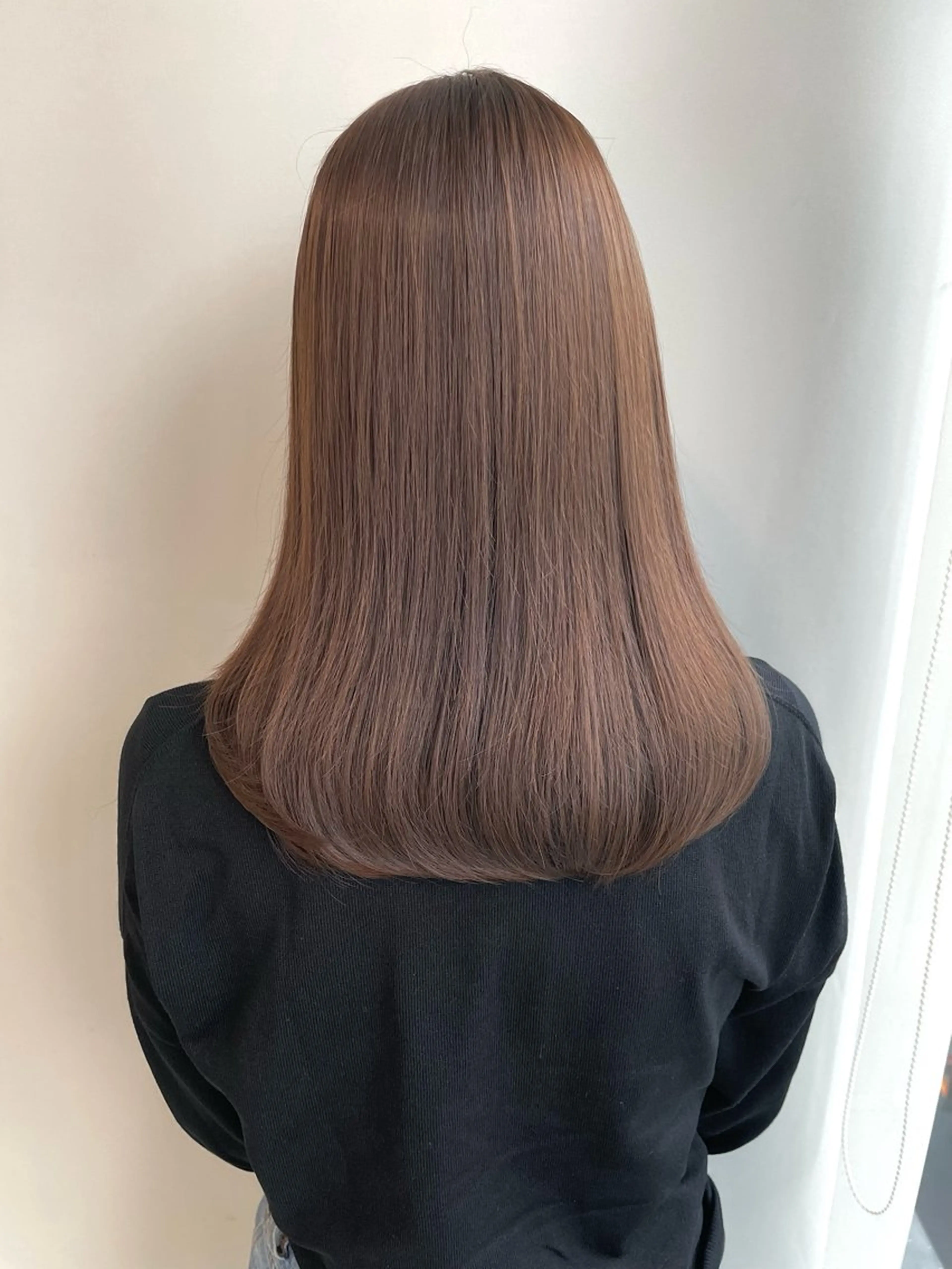 セミロング カラー ベージュカラー ブラウンカラー ブラウンベージュ 透明感カラー ナチュラルブラウン カット ヘアカラー トリートメント 青沼夏未/オリーブ/ 寒色カラーのヘアスタイル