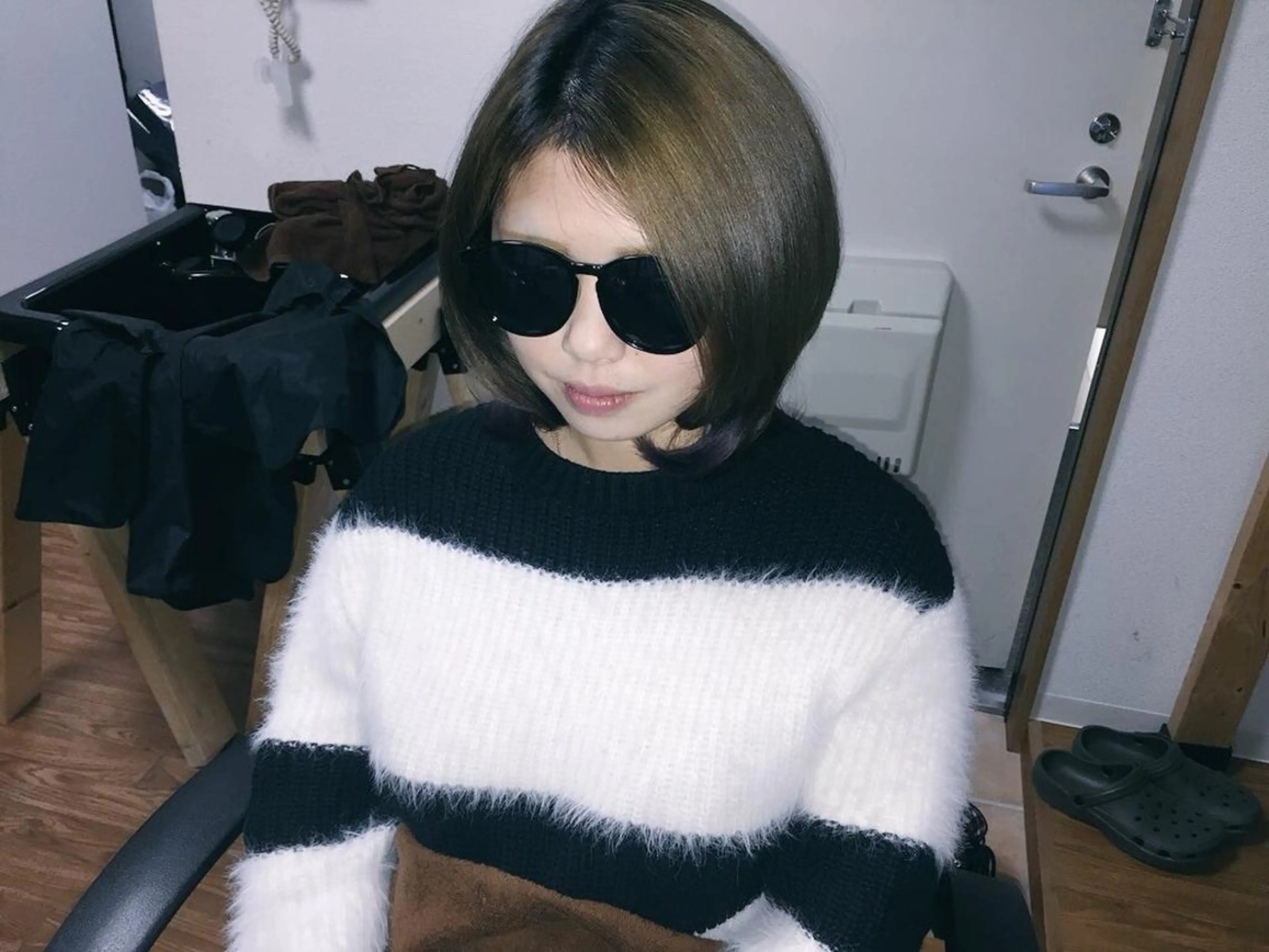 ミディアム カラー じょん 。のヘアスタイル