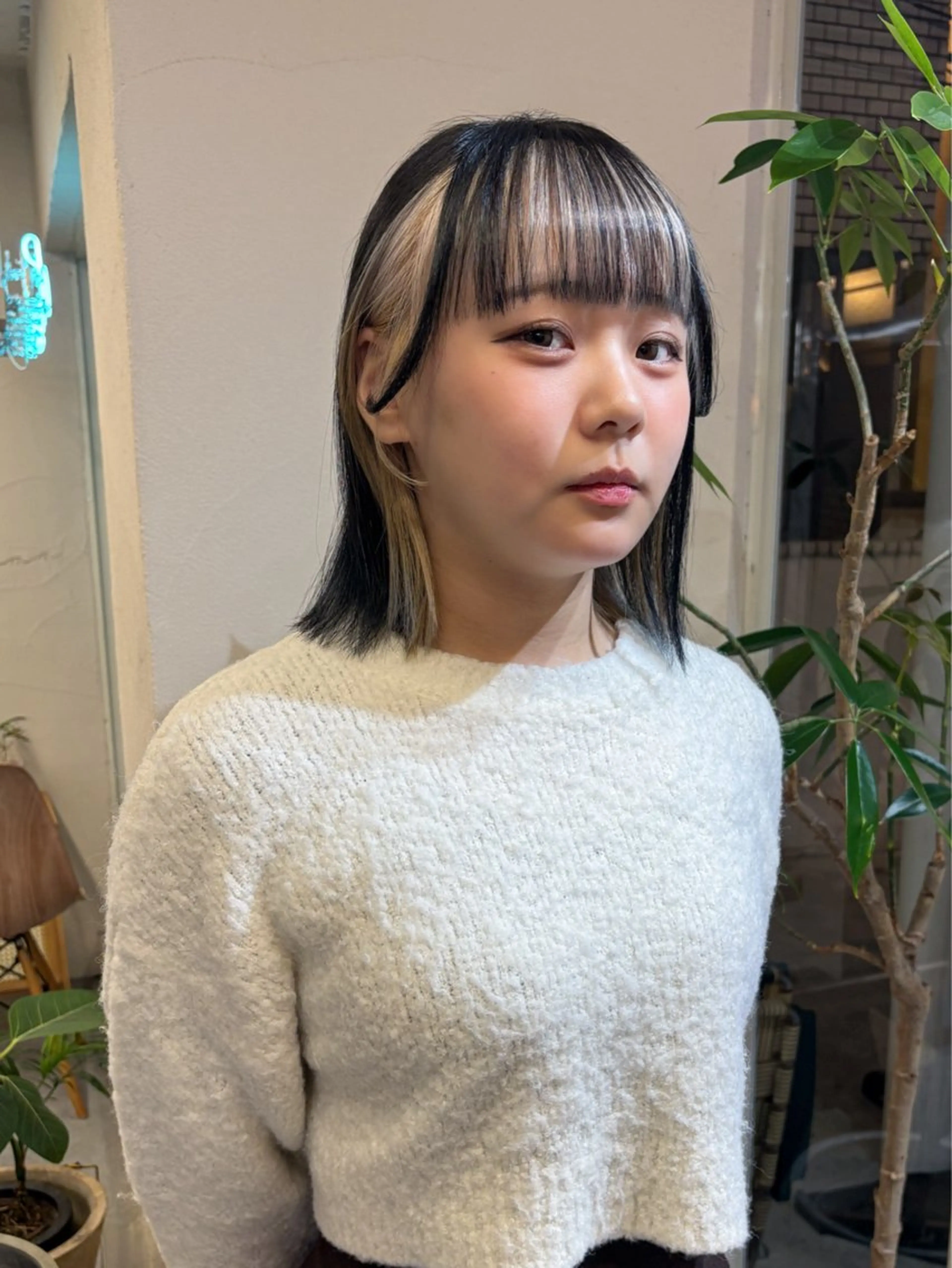 ミディアム カラー インナーカラー ボブ 韓国風ヘア ヘアカラー トリートメント ヘアセット 💎韓国風レイヤー /ボブ💎Namiのヘアスタイル