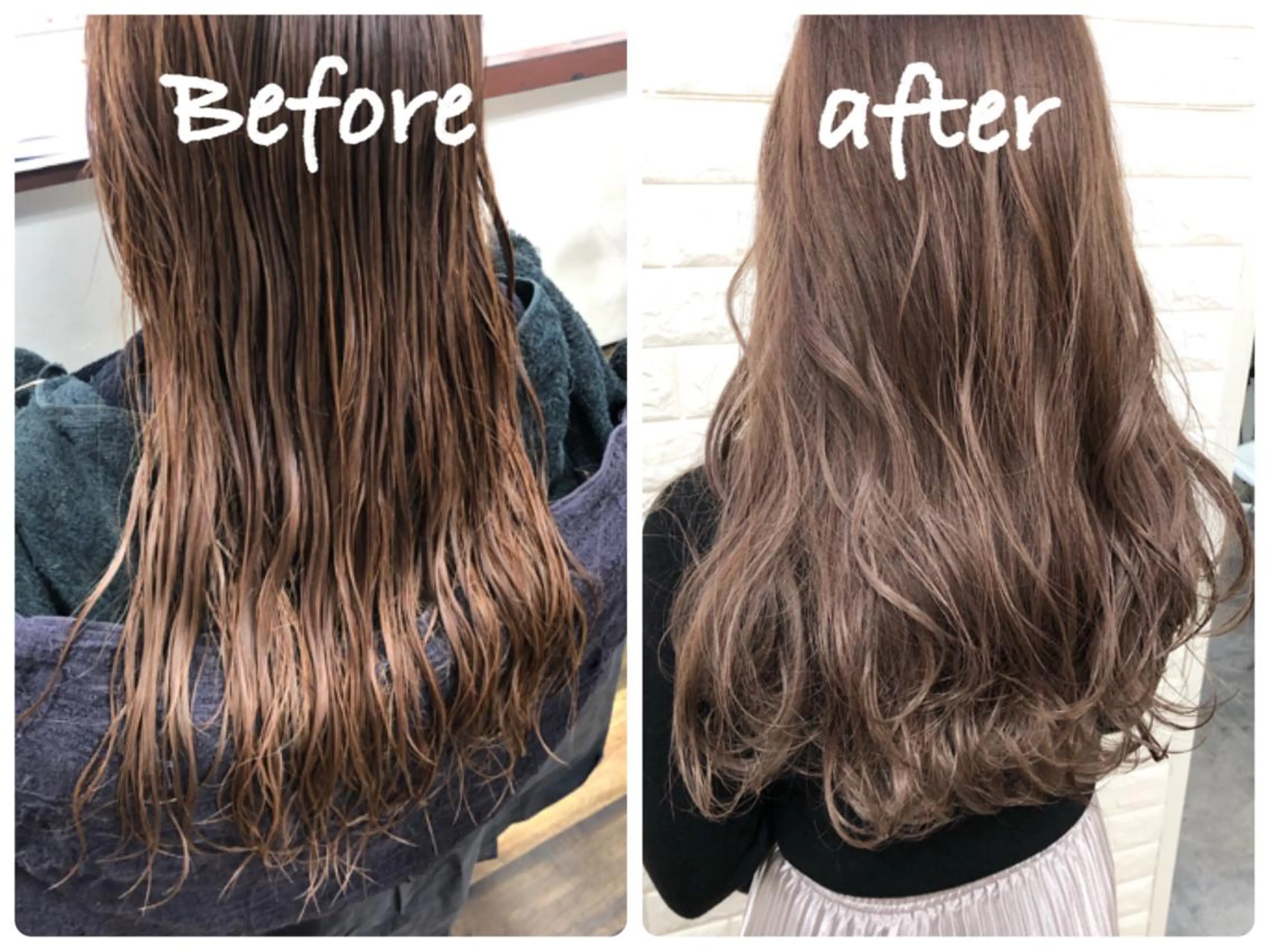 ロング カラー ブリーチ ケアブリーチ 透明感カラー グレージュ ハイライトカラー ヘアカラー トリートメント famille ファミーユのヘアスタイル