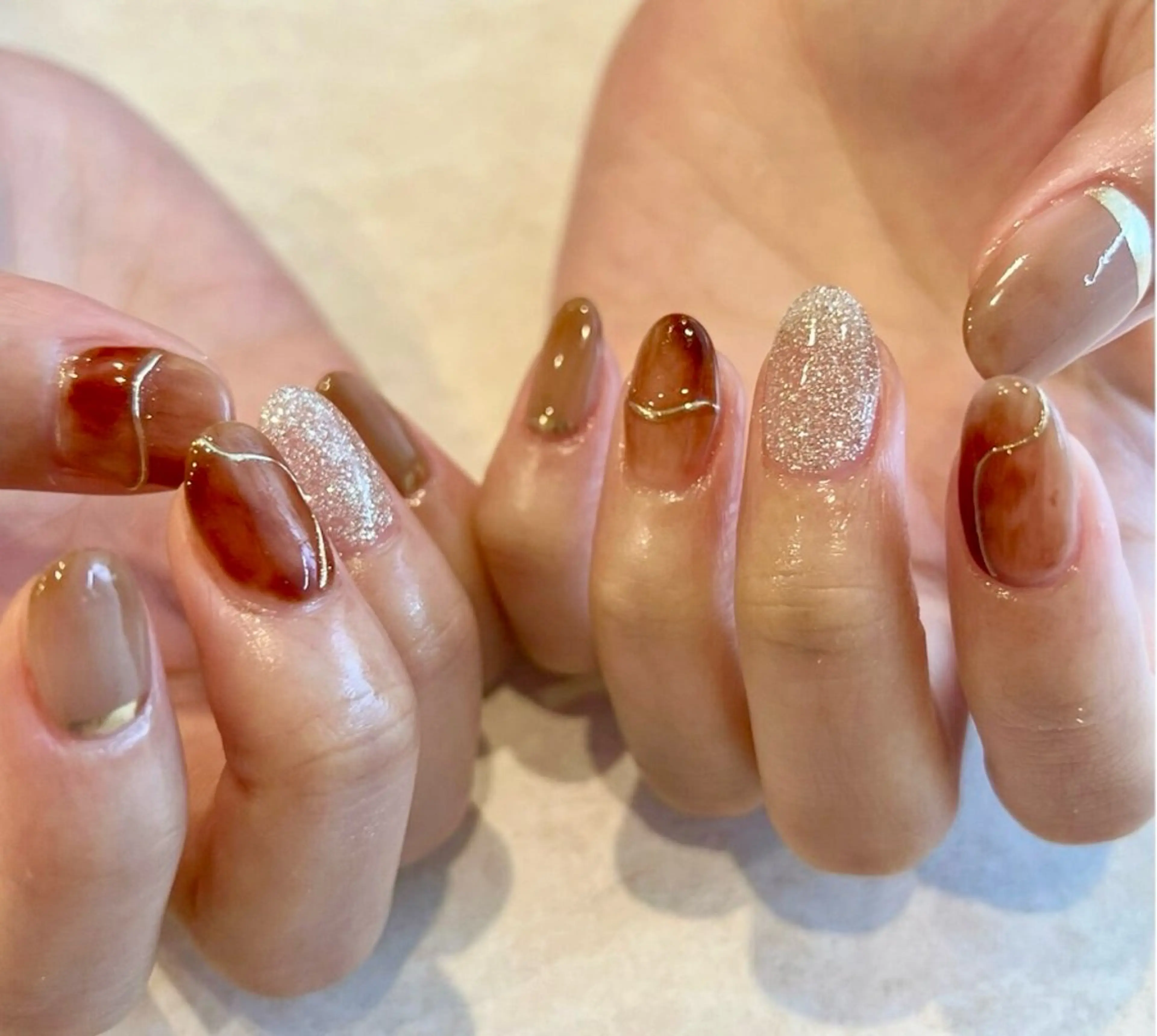 ネイル べっ甲ネイル ハンドネイル STELLA川口店 yamazakiのネイルデザイン