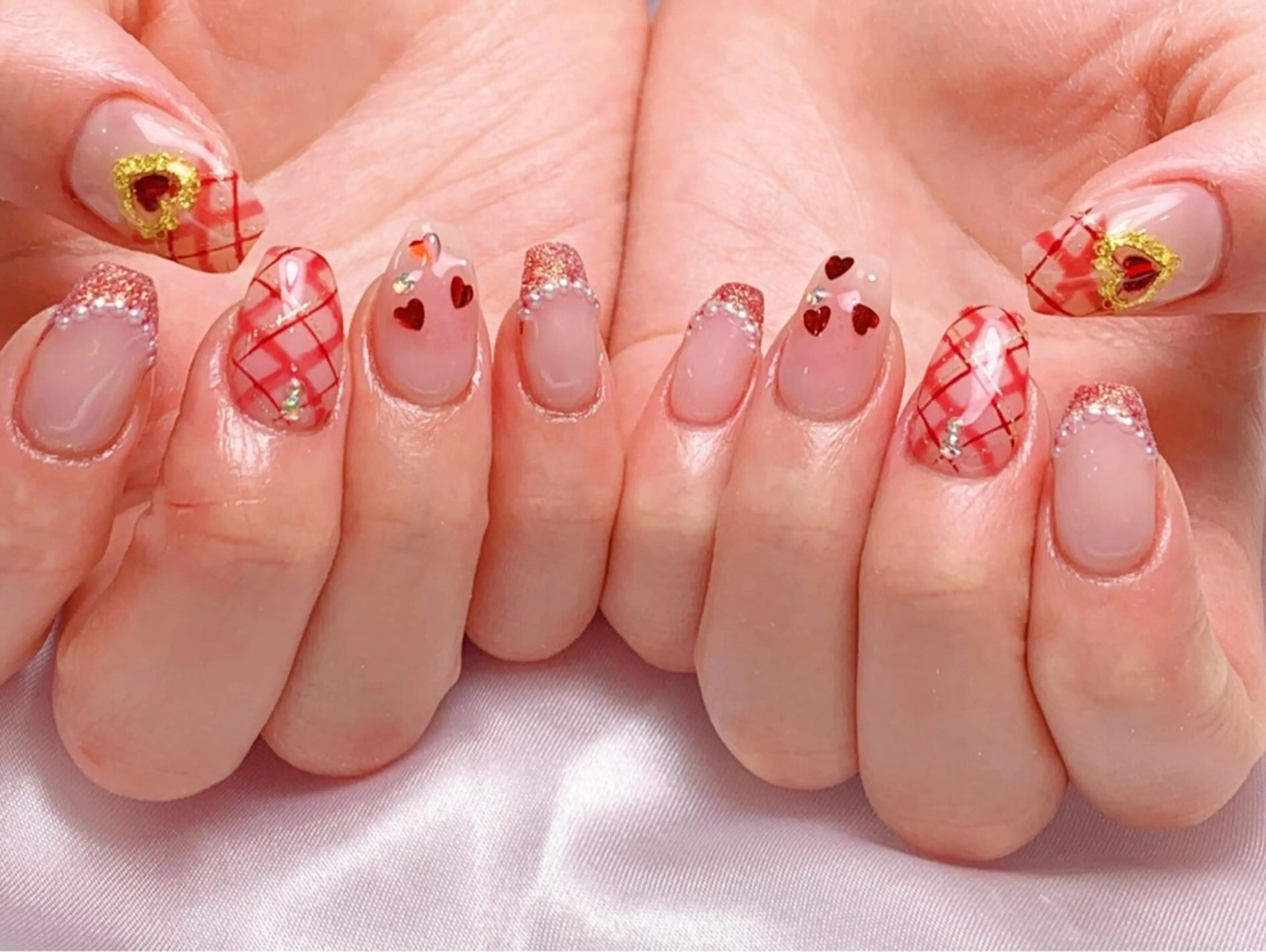 ネイル アートネイル フットネイル フレンチネイル ジェルネイル ガラスフレンチ ハンドネイル ╹◡╹Mimoミモ Eye&Nailのマツエク・マツパデザイン