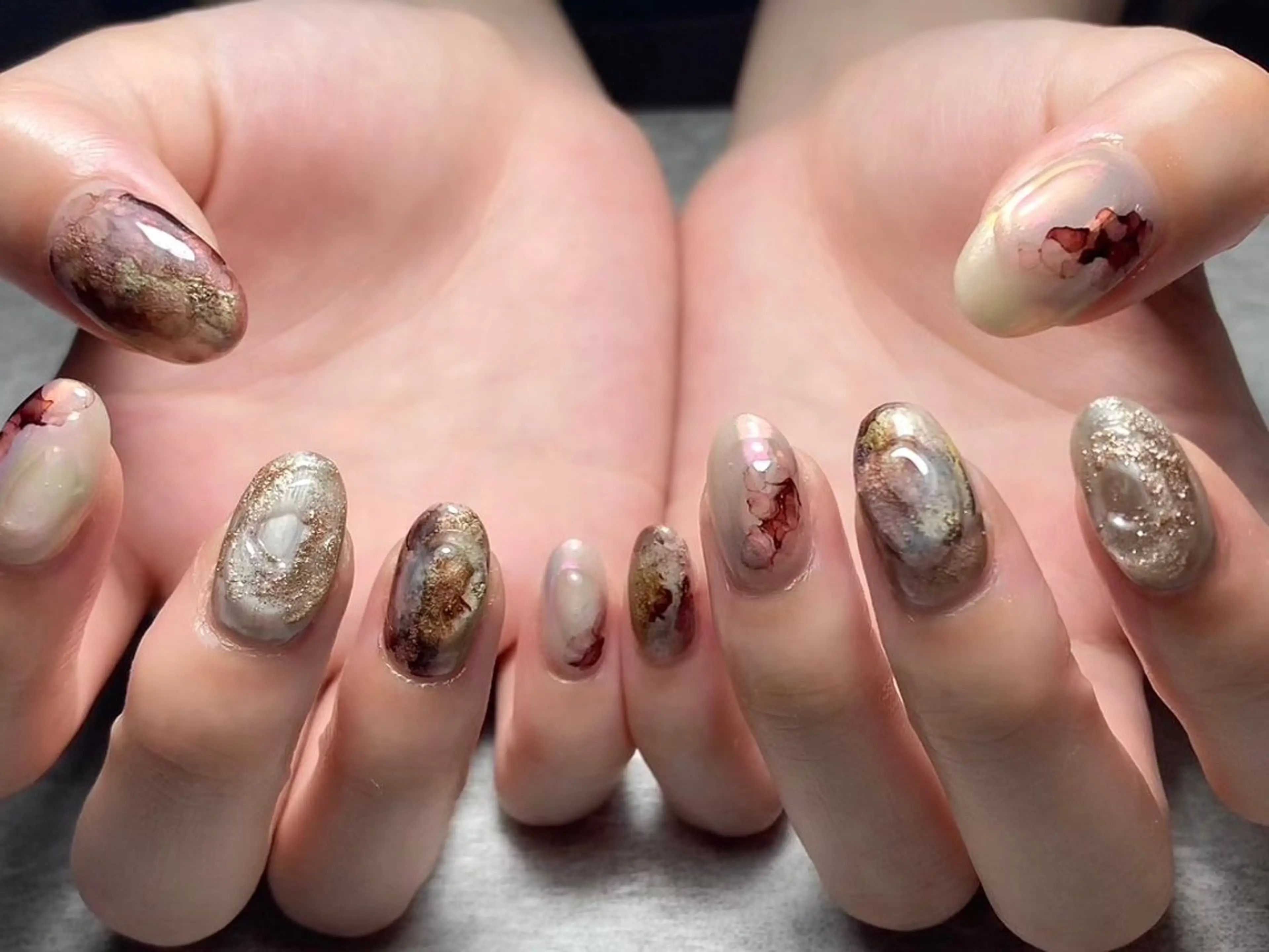 ネイル 大理石ネイル(マーブル) ニュアンスネイル NAIL'S MODAのネイルデザイン