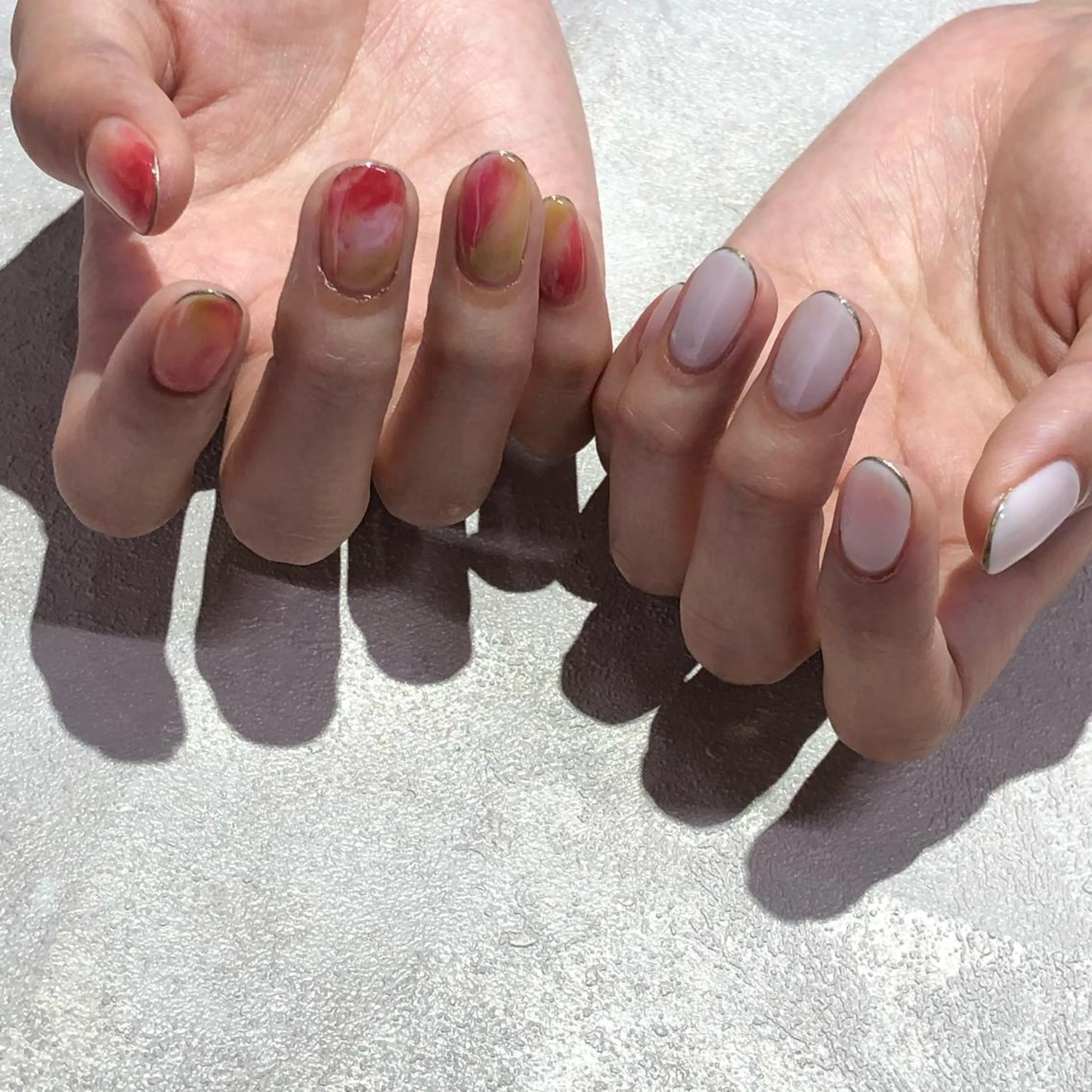 ネイル ニュアンスネイル ハンドネイル フットネイル ハンドケア Miyagi Asamiのネイルデザイン