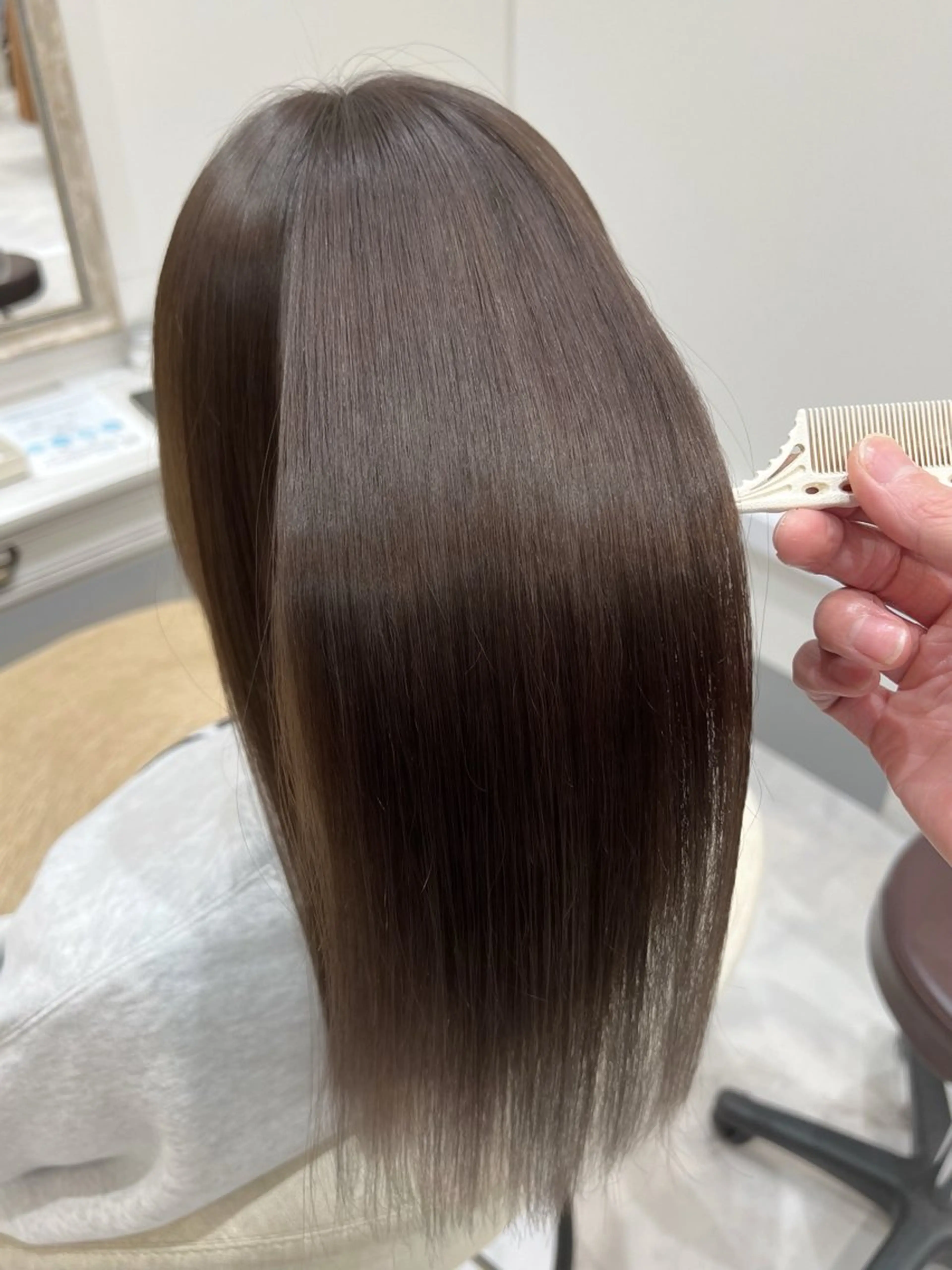 セミロング カラー 縮毛矯正×艶カラー /中村勇太のヘアスタイル