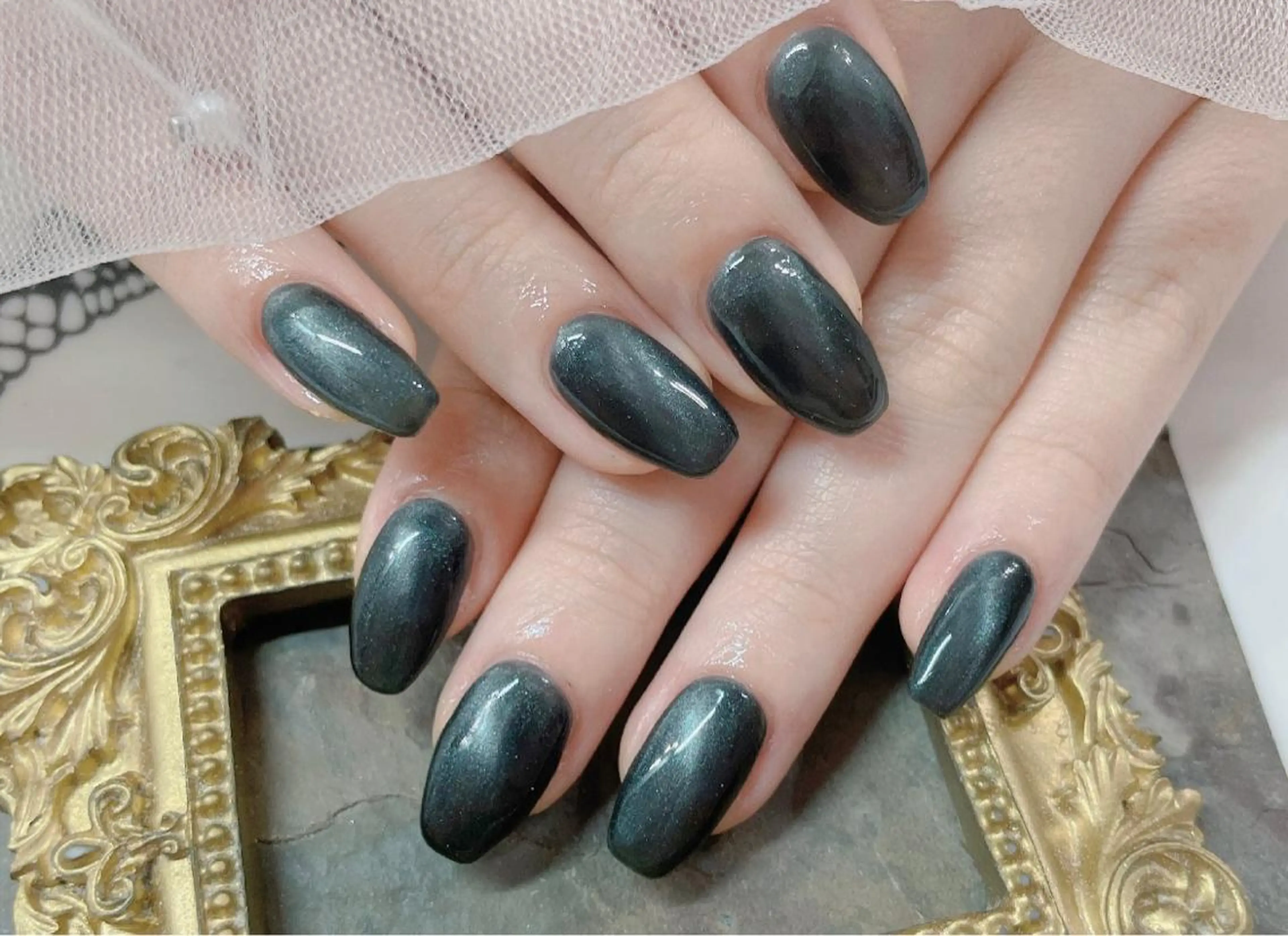 ネイル ハンドネイル マジック ミラーのネイルデザイン