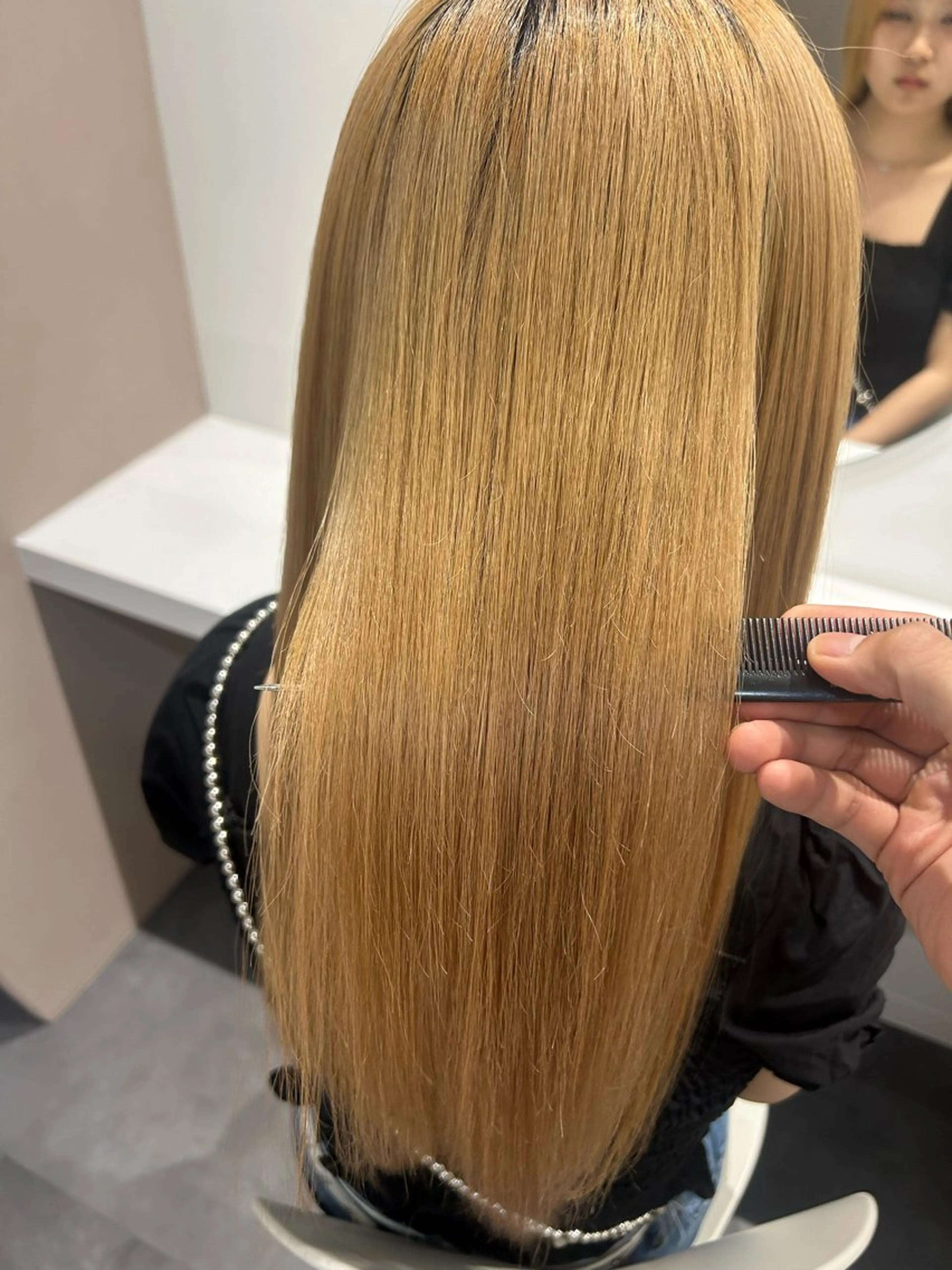 ロング 縮毛矯正 ブリーチ縮毛矯正 /髪質改善/KEIのヘアスタイル