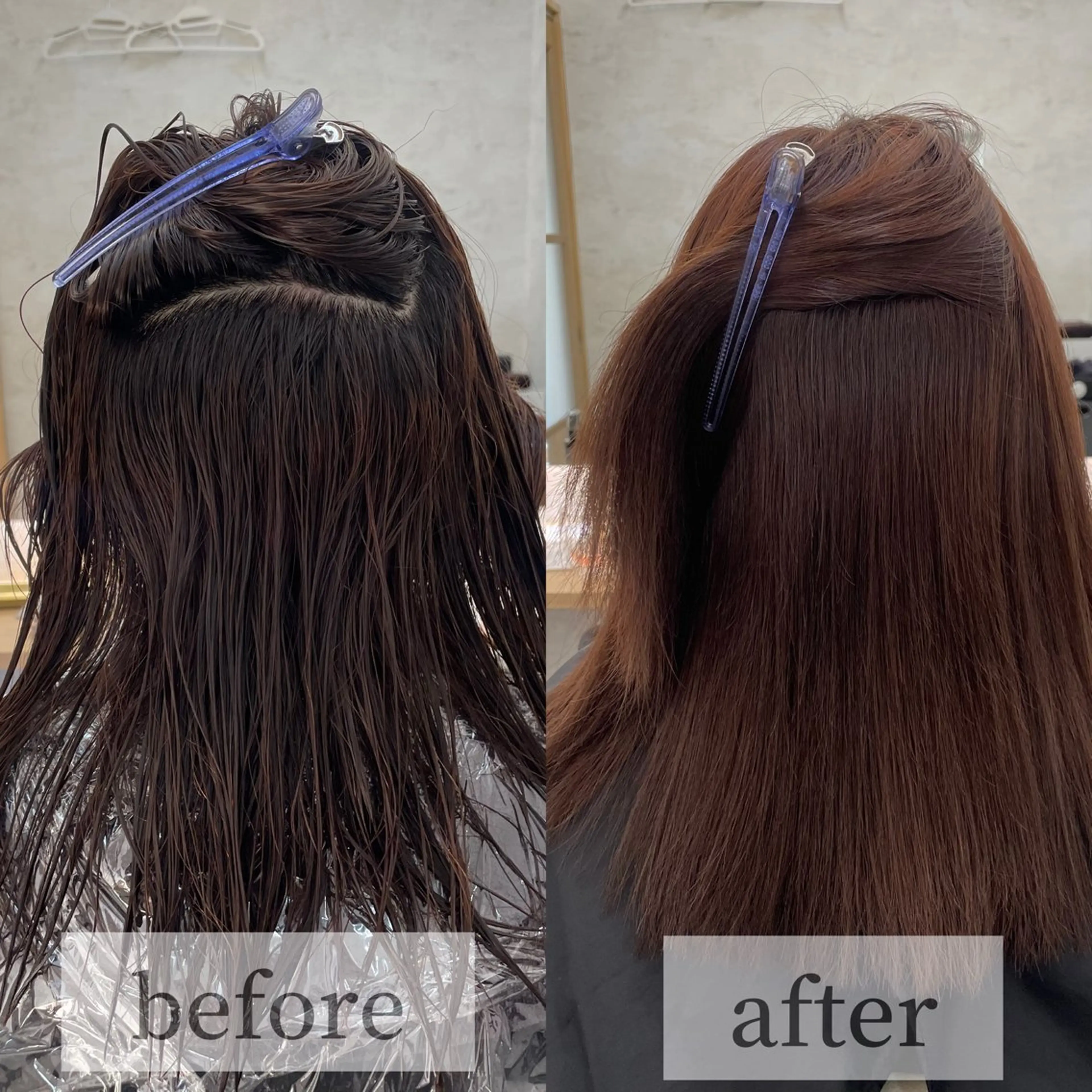 セミロング パーマ カット 縮毛矯正 トリートメント 高橋 芽衣のヘアスタイル