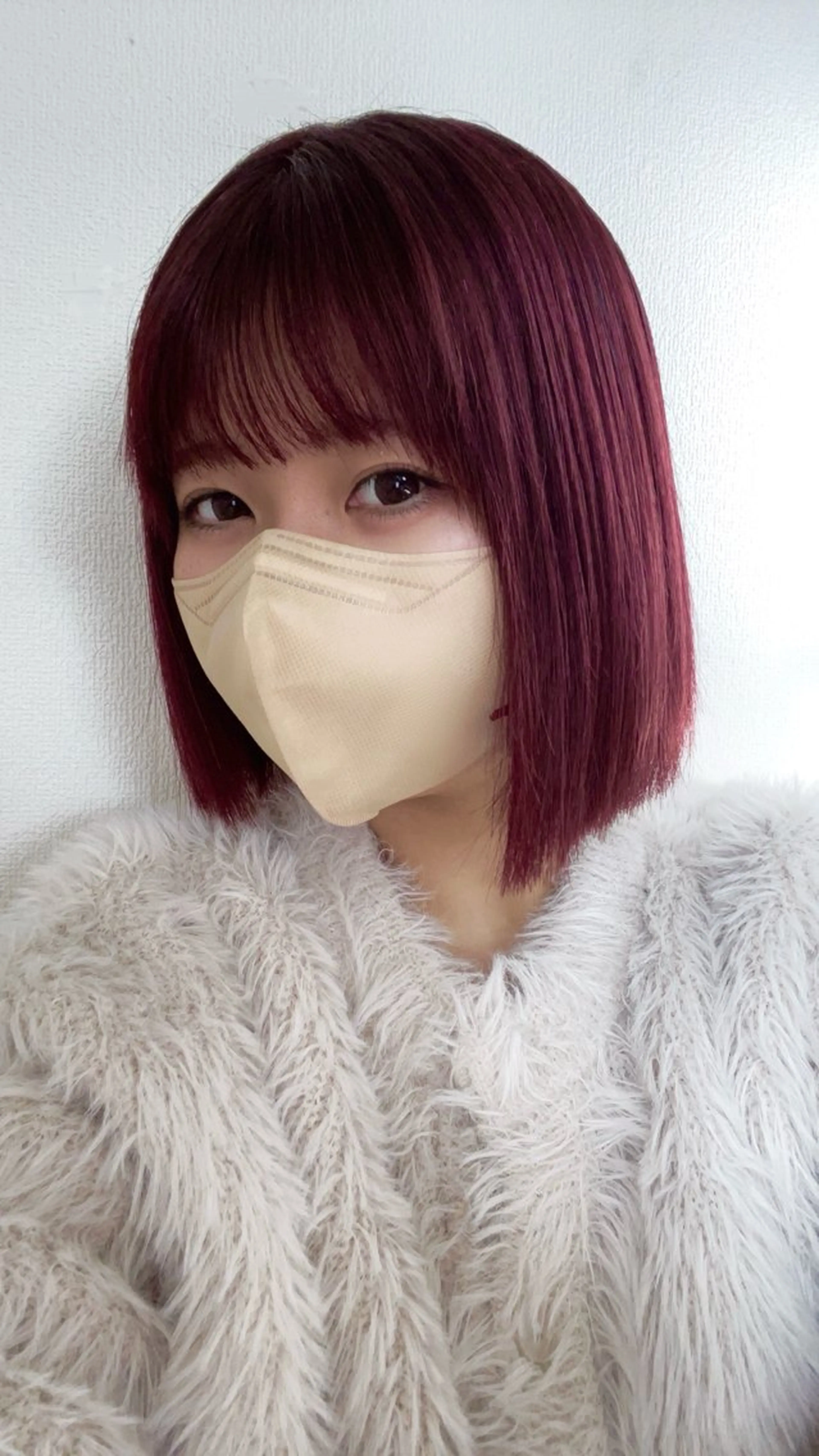 ロング カラー ヘアアレンジ ブリーチ ボルドーカラー ブラウンカラー カシス 透明感カラー ヘアカラー トリートメント 🎈ブリーチなし暖色 カラー/レッド/ゆいのヘアスタイル