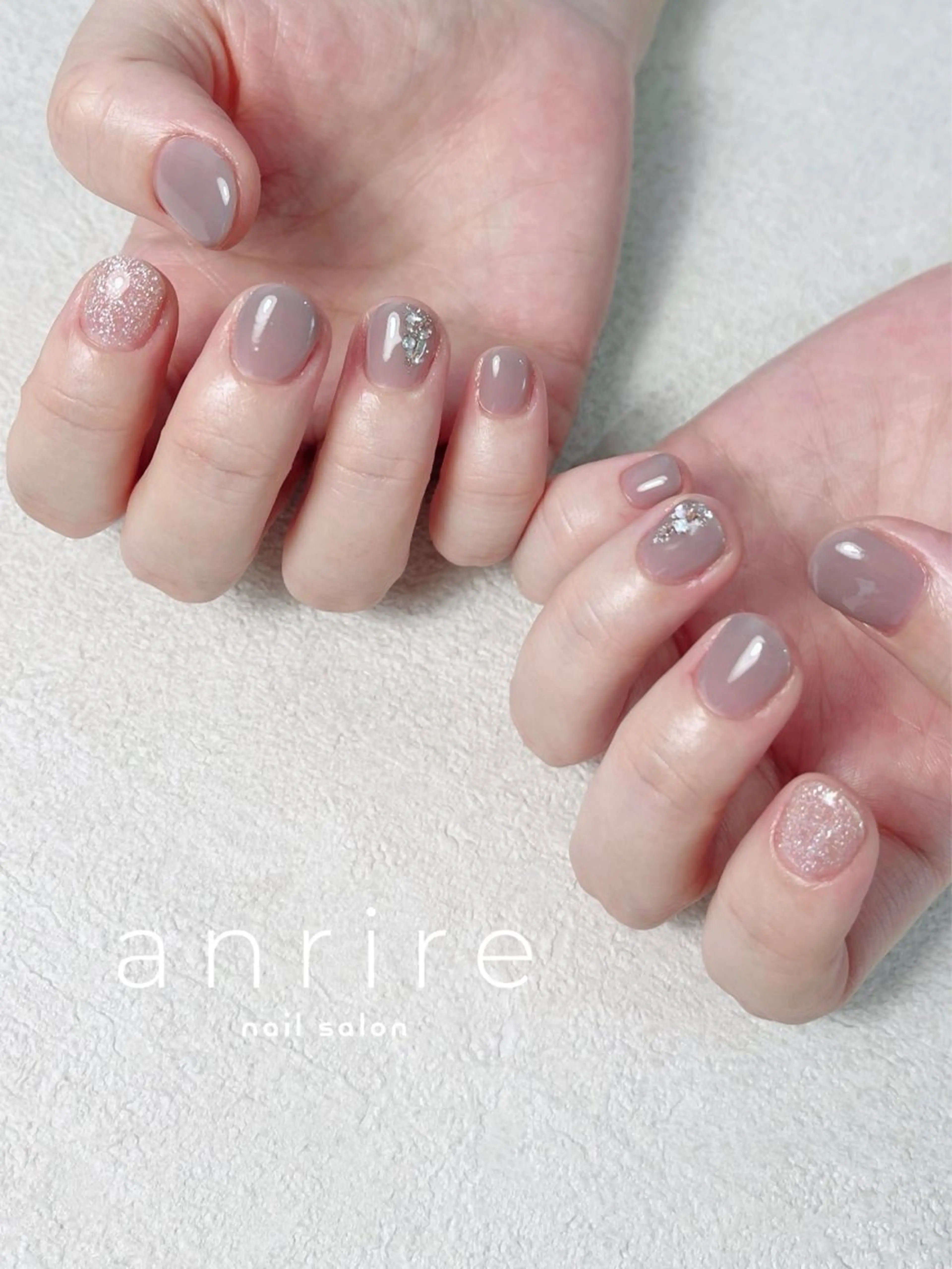 ネイル フラッシュネイル ジェルネイル キラキラネイル ラメ(グリッター) パラジェル ハンドネイル nailsalon anrireのネイルデザイン