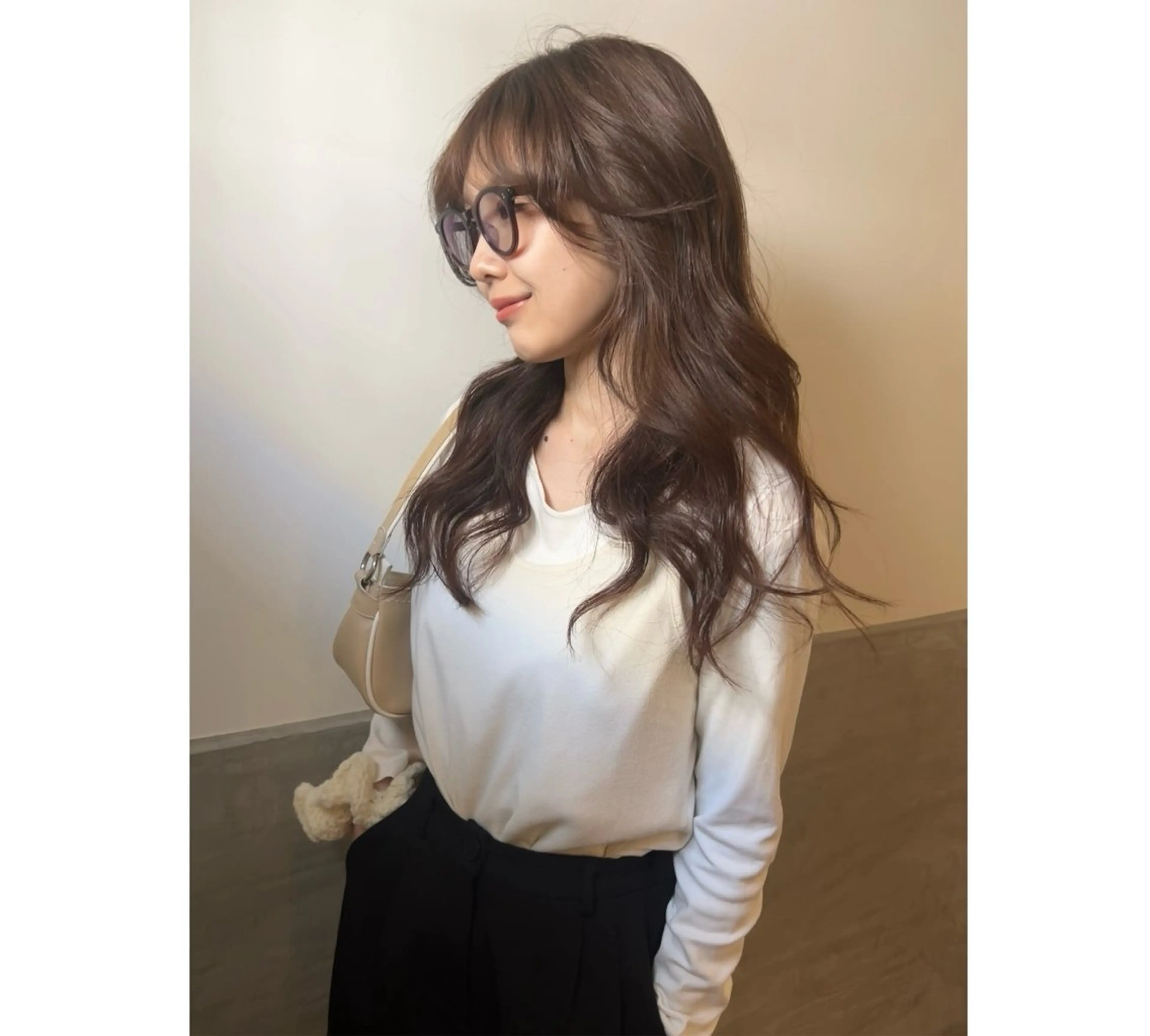 セミロング カラー ブリーチ 透明感カラー ダブルカラー ブリーチなしカラー KOCHAB本山所属・三谷はるな /名古屋/本山のヘアスタイル