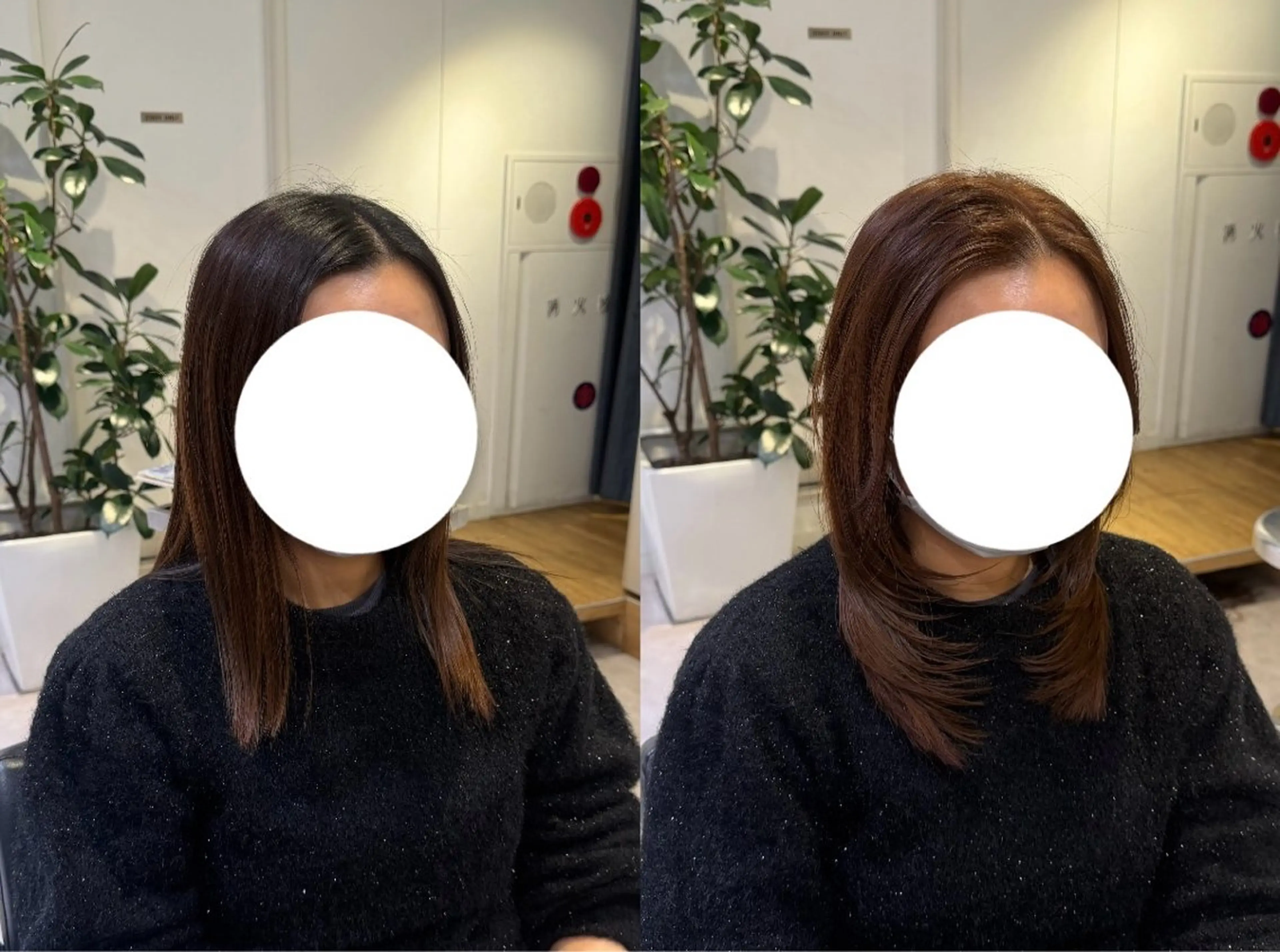 セミロング カラー 髙山 莉愛のヘアスタイル