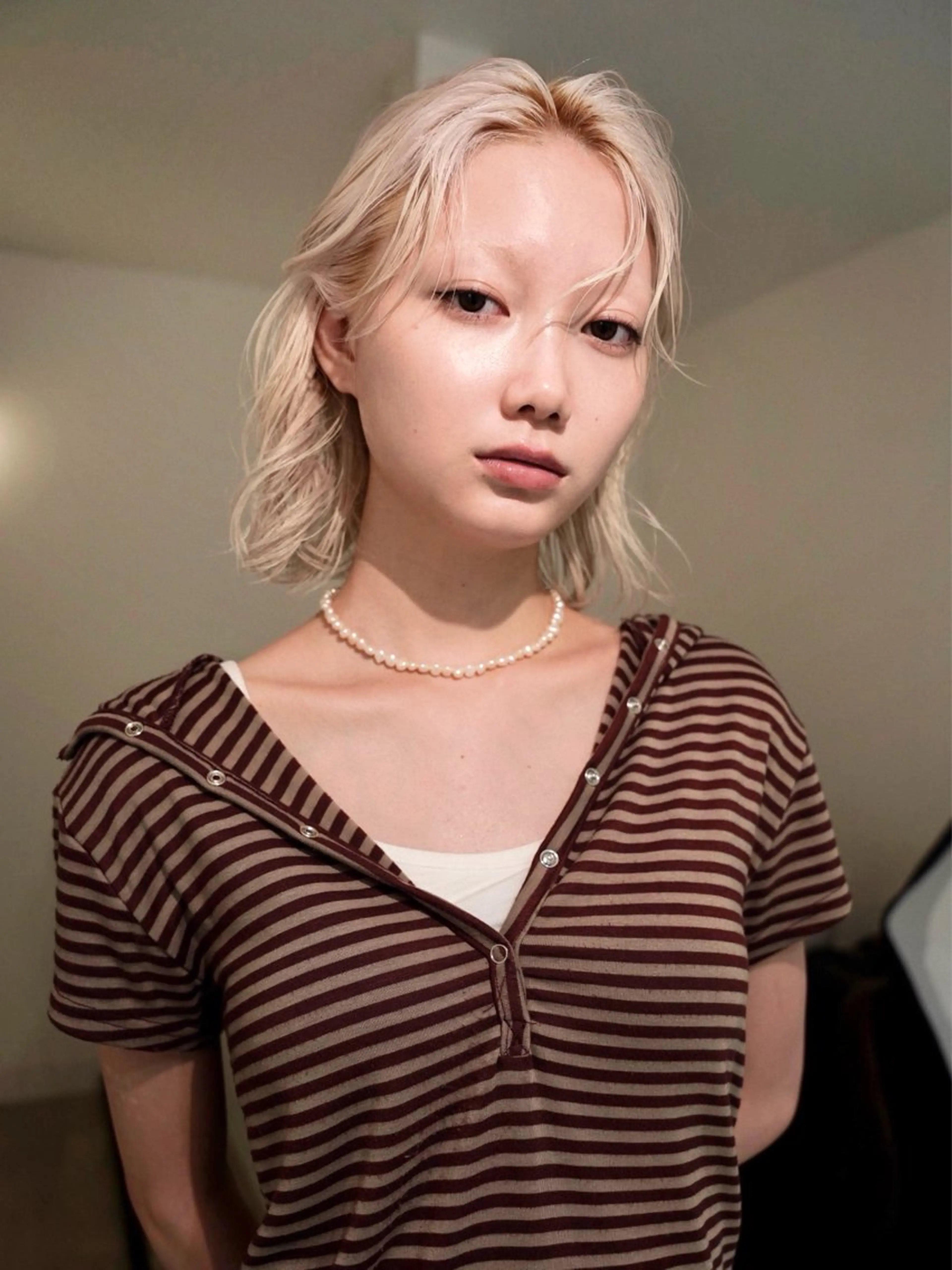 ショート カラー ブリーチ ブロンド ブラウンカラー ボブ カット ヘアカラー Kaito🐶/ デザイン/レイヤーのヘアスタイル