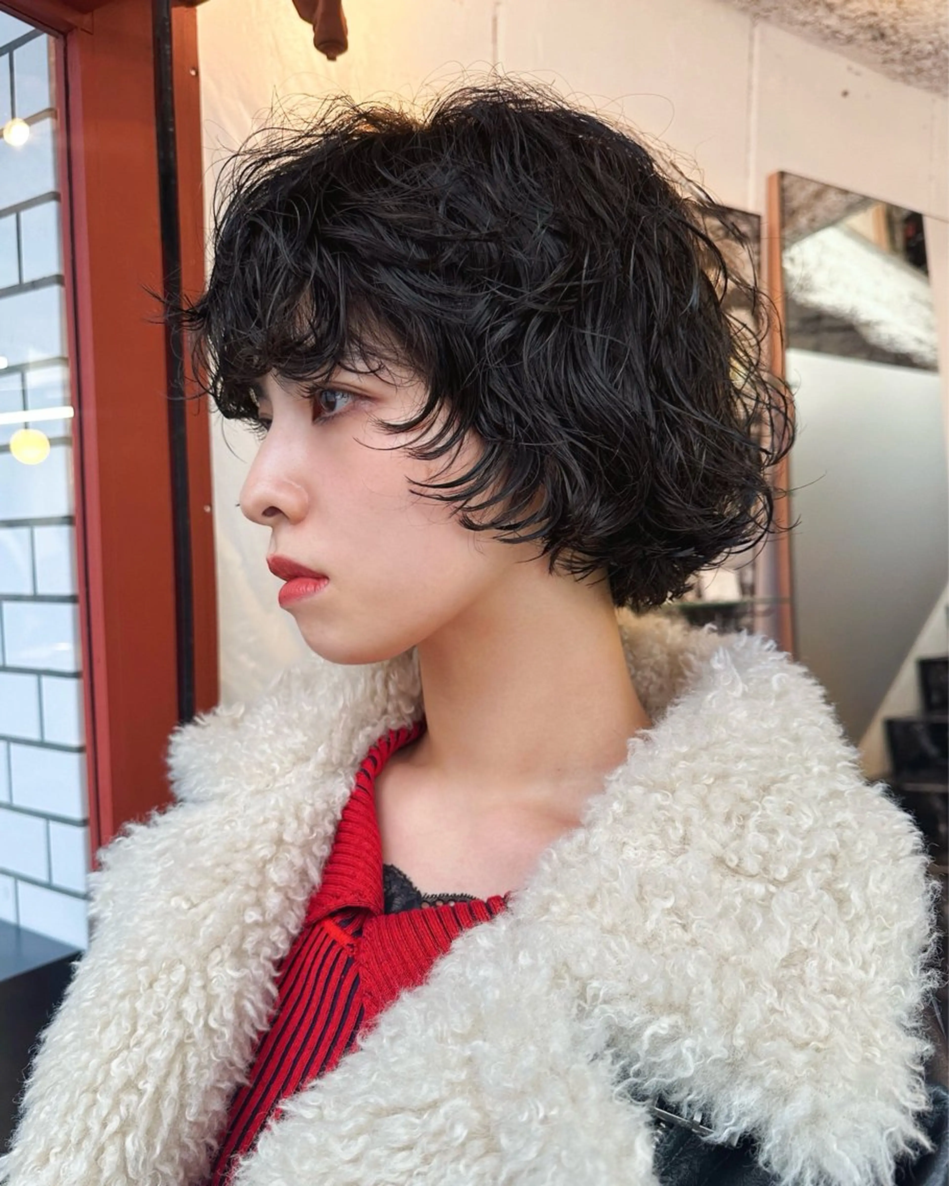 ショート カラー パーマ カット ヘアカラー パーマ レイヤー/パーマ /ウルフ/nabeのヘアスタイル