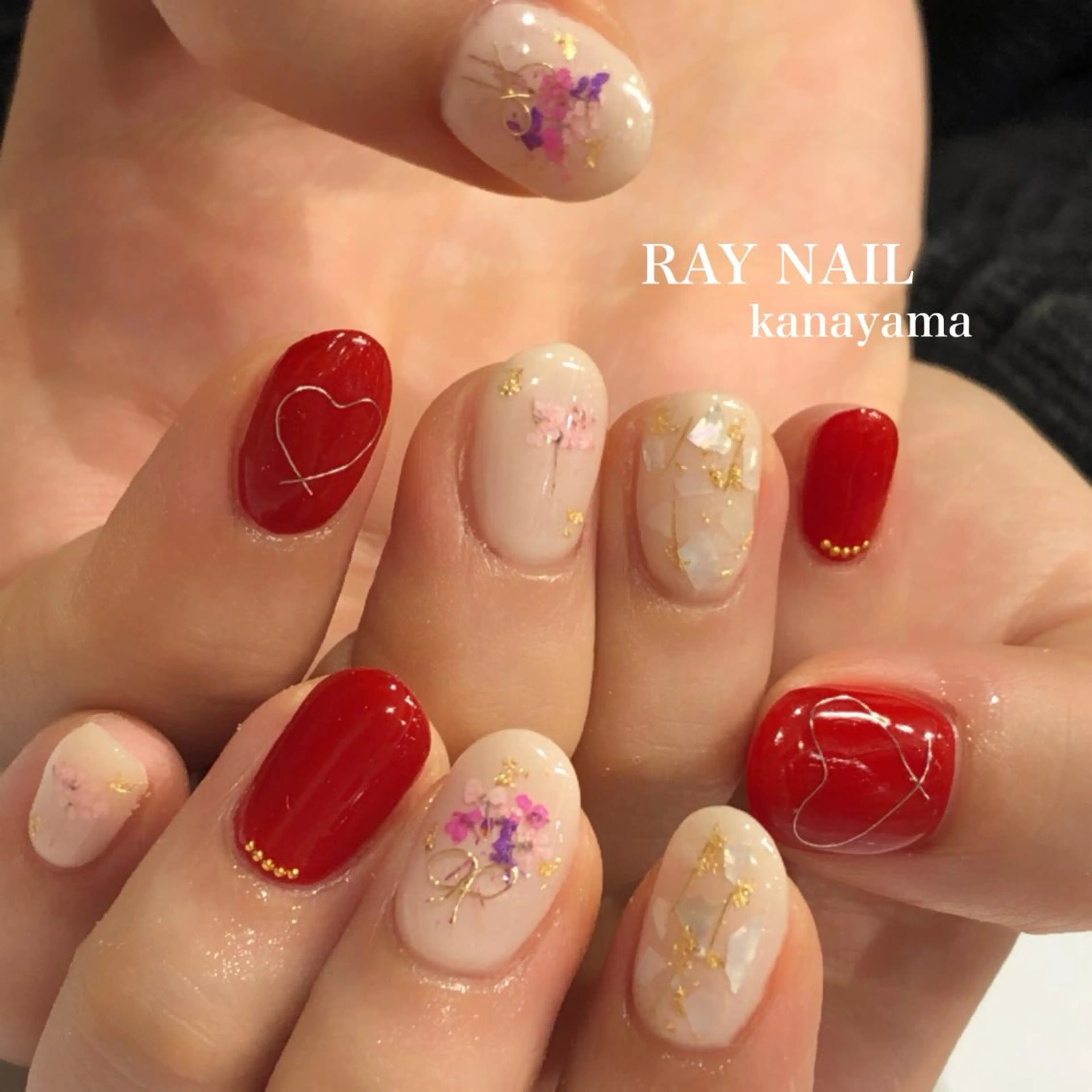 ネイル 成人式 Arowa 伊田のネイルデザイン