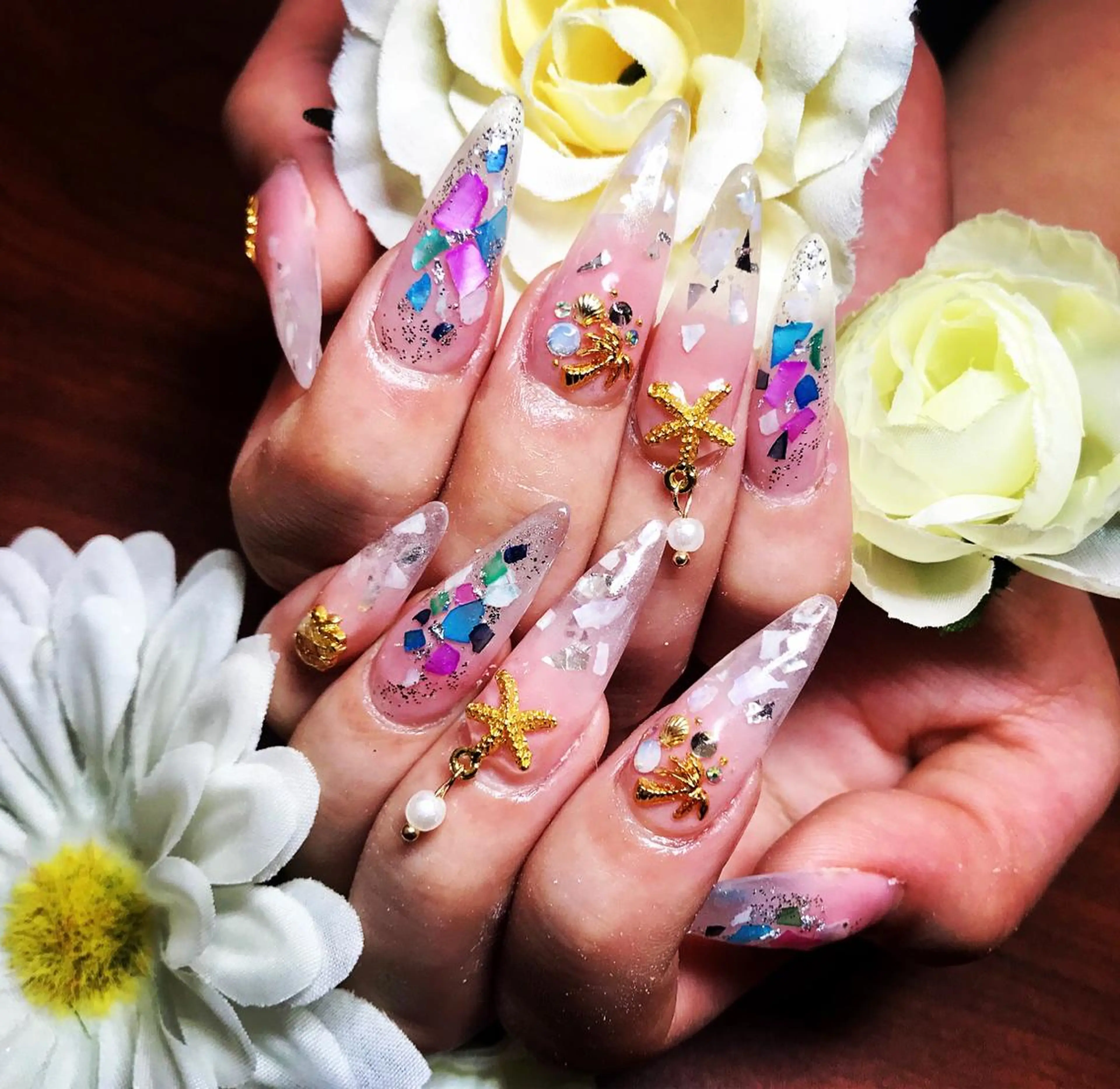 ネイル クリアネイル スカルプネイル NAIL salon ACEのネイルデザイン