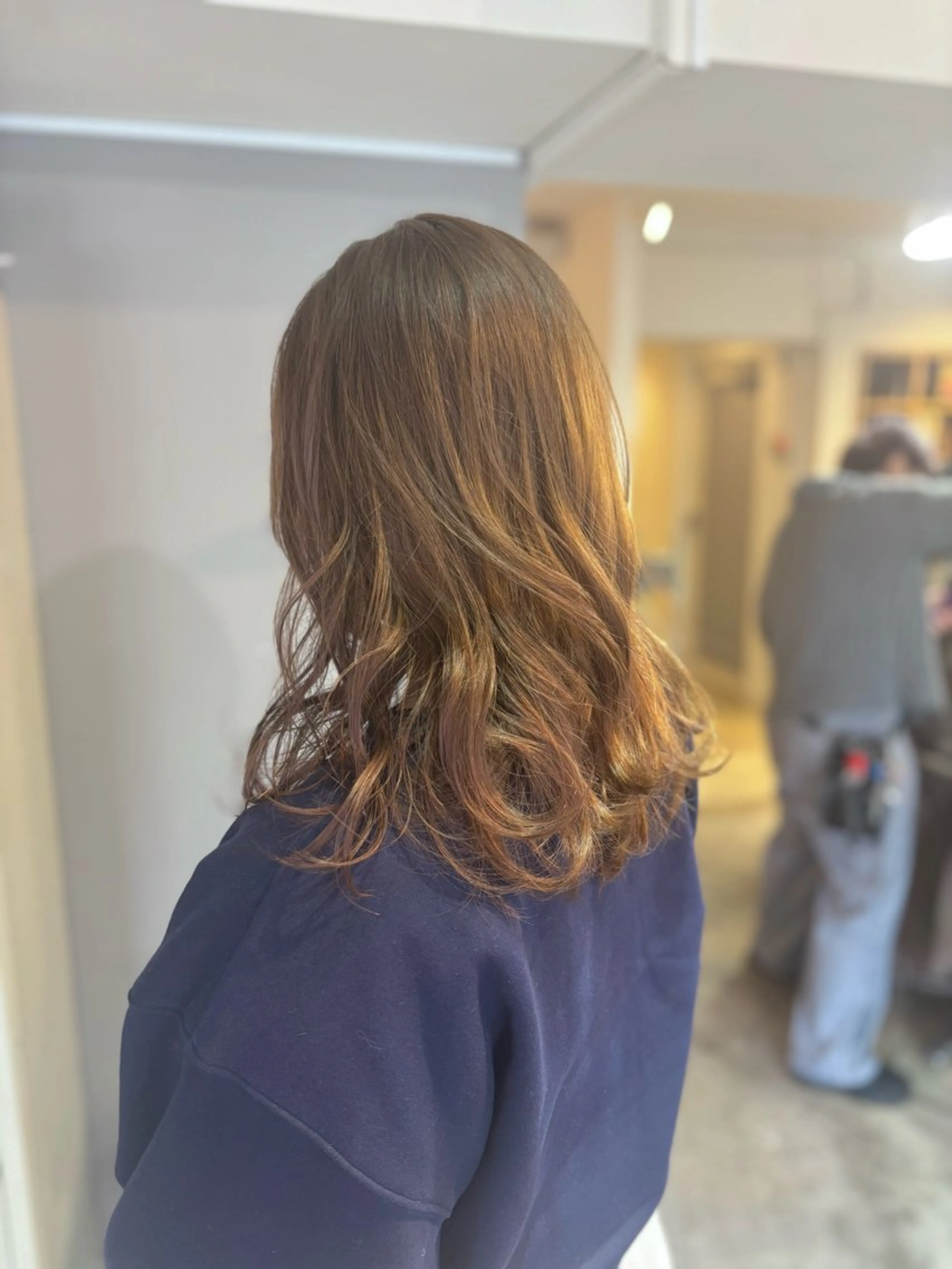 ミディアム カラー ヘアカラー トリートメント 髪質改善/ヘアケア coiiはしもとはなのヘアスタイル